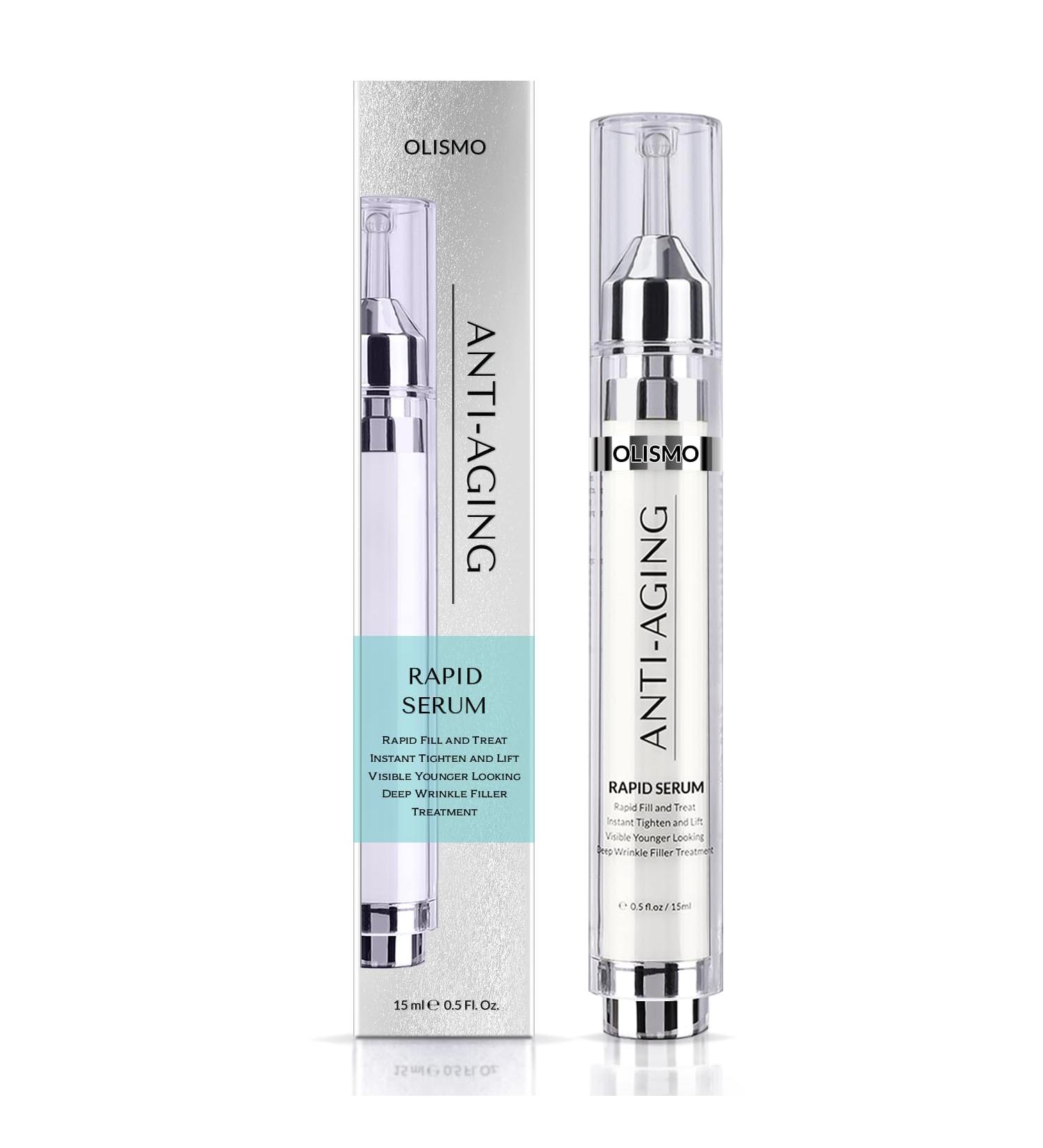 OLISMO Rapid Anti Wrinkle Serum - Advanced Cream for Women | Face Lift & Instant Wrinkle Remover | Eye Bag & Neck Treatment | Deep Wrinkle Cream - Buy Online on GoSupps.com