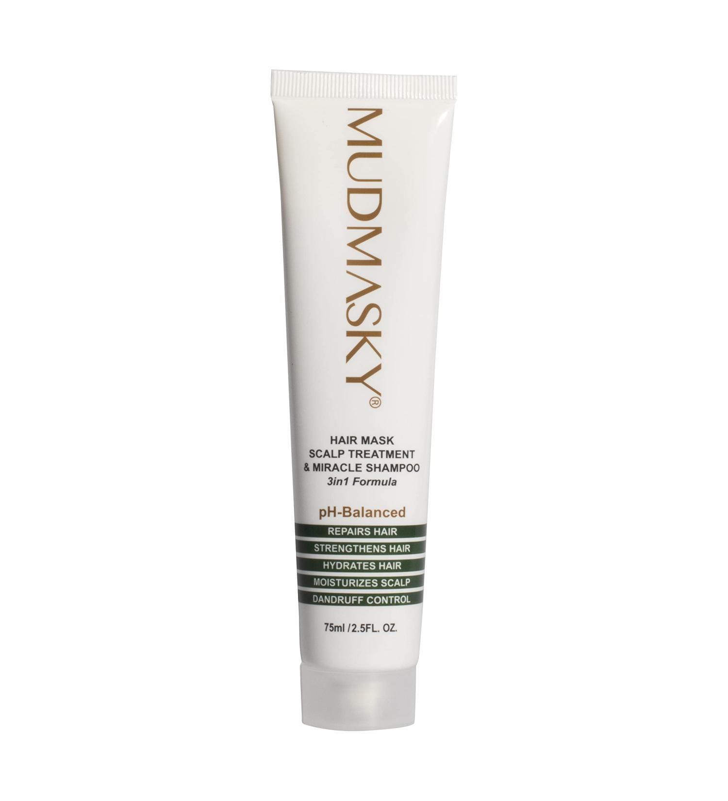 MUDMASKY Hair Mask Scalp Treatment & Miracle Shampoo 3-in-1 | 75ml | Best International Shipping - Buy Online on GoSupps.com