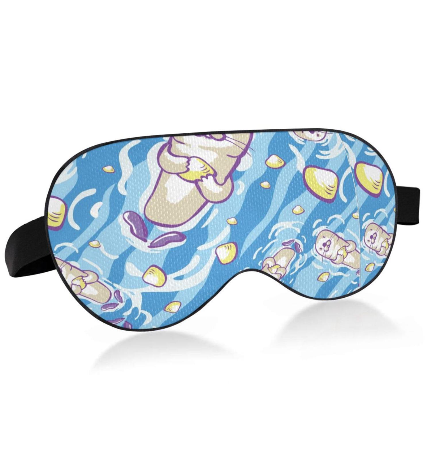 Haskirky Light Blocking Eye Mask - Breathable and Adjustable for Adult Men and Women - Great for Travel, Yoga, Meditation, and Office - Deep Sleep Goodies - Cute Cartoon Sea Design - Buy Online on GoSupps.com