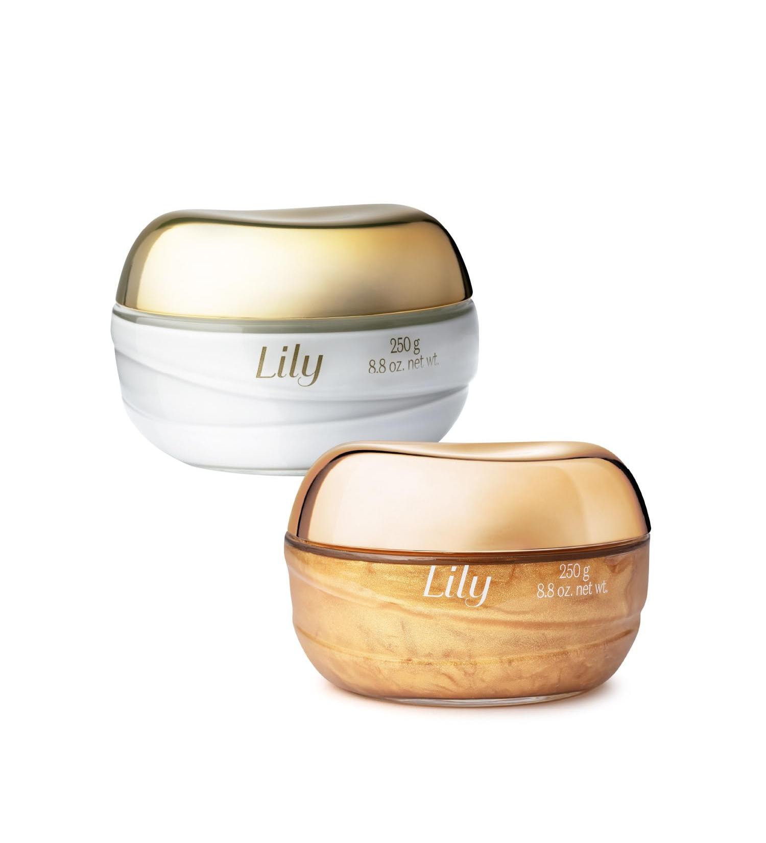  O BOTICARIO O Botic rio Lily Skincare Gift Set with 2 Products | Lily Satin Scented Moisturizing Body Cream 250g and Lily Glow Illuminating Body Gel Cream 250g - Buy Online on GoSupps.com