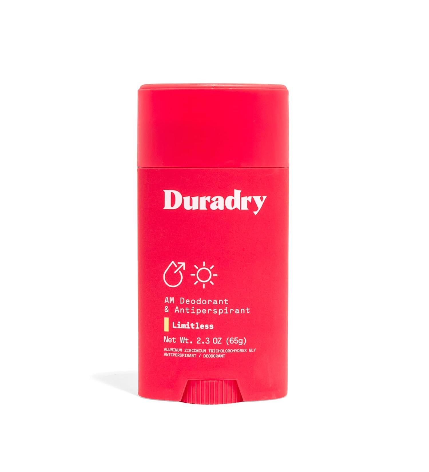 Duradry Antiperspirant Deodorant for Women and Men - Anti Sweat Maximum Strength Deodorant Excessive Sweat Protection for Armpits Naturally Neutralize Odor - Limitless 2.3 Oz Limitless (Cool Citrus + Cedar) - Buy Online on GoSupps.com
