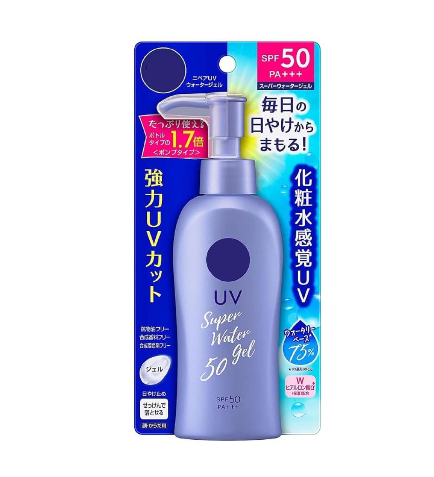 Reneul Nivea Sunscreen Protect Super Water Gel SPF 50/PA+++ (Face & Body) Pump Type 140 g (Japan Import)  - Buy Online on GoSupps.com