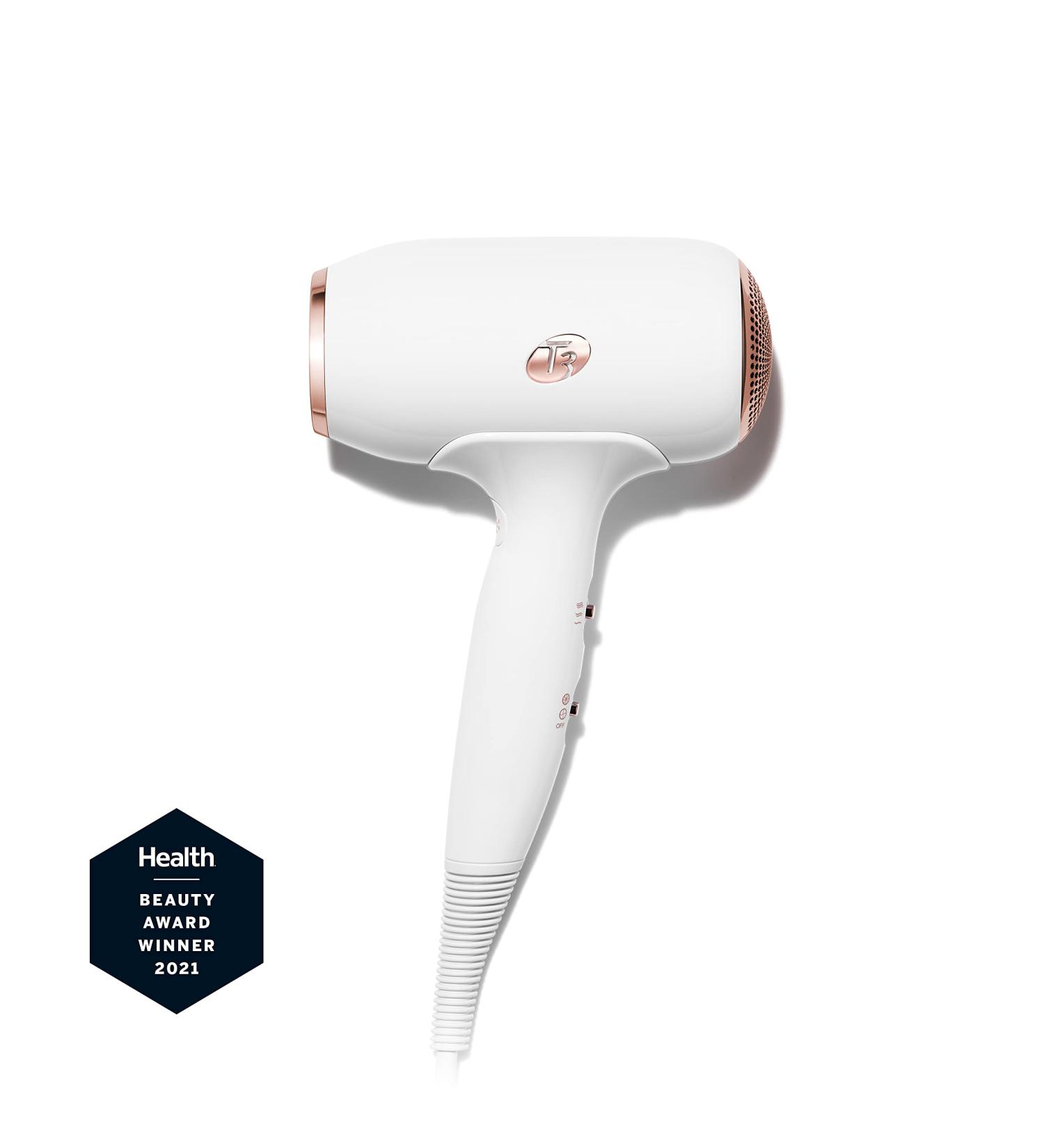 T3 Fit Ionic Compact Hair Dryer with IonAir Technology - White/Rose Gold - Buy Online on GoSupps.com
