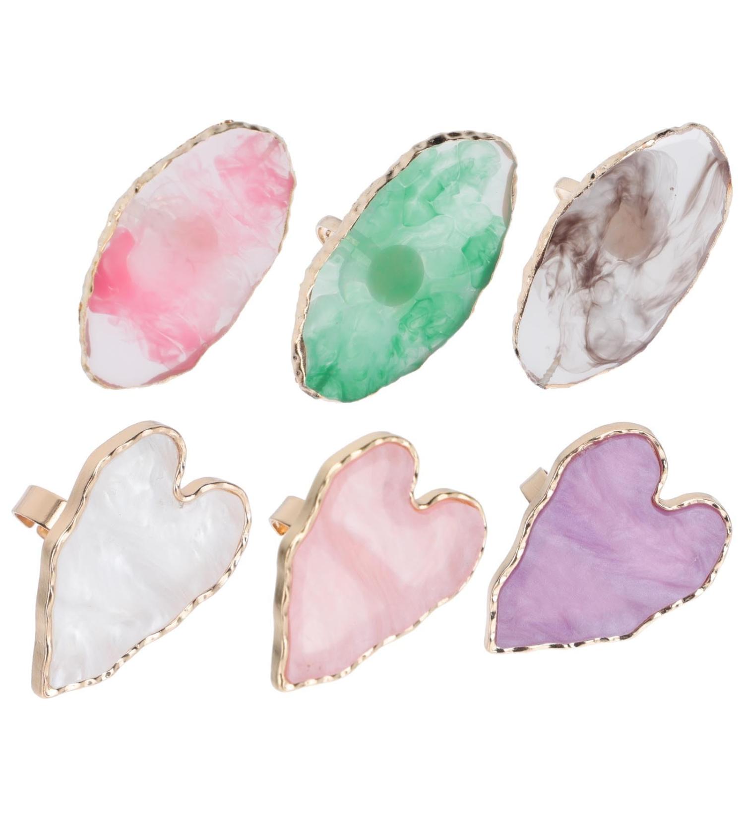 SEWACC Palette de Nail Art Bague 6 Pi ces pour Vernis Ongles Plateau M langeur Portable en R sine Ambre pour Manucure Professionnelle et Usage Personnel - Buy Online on GoSupps.com