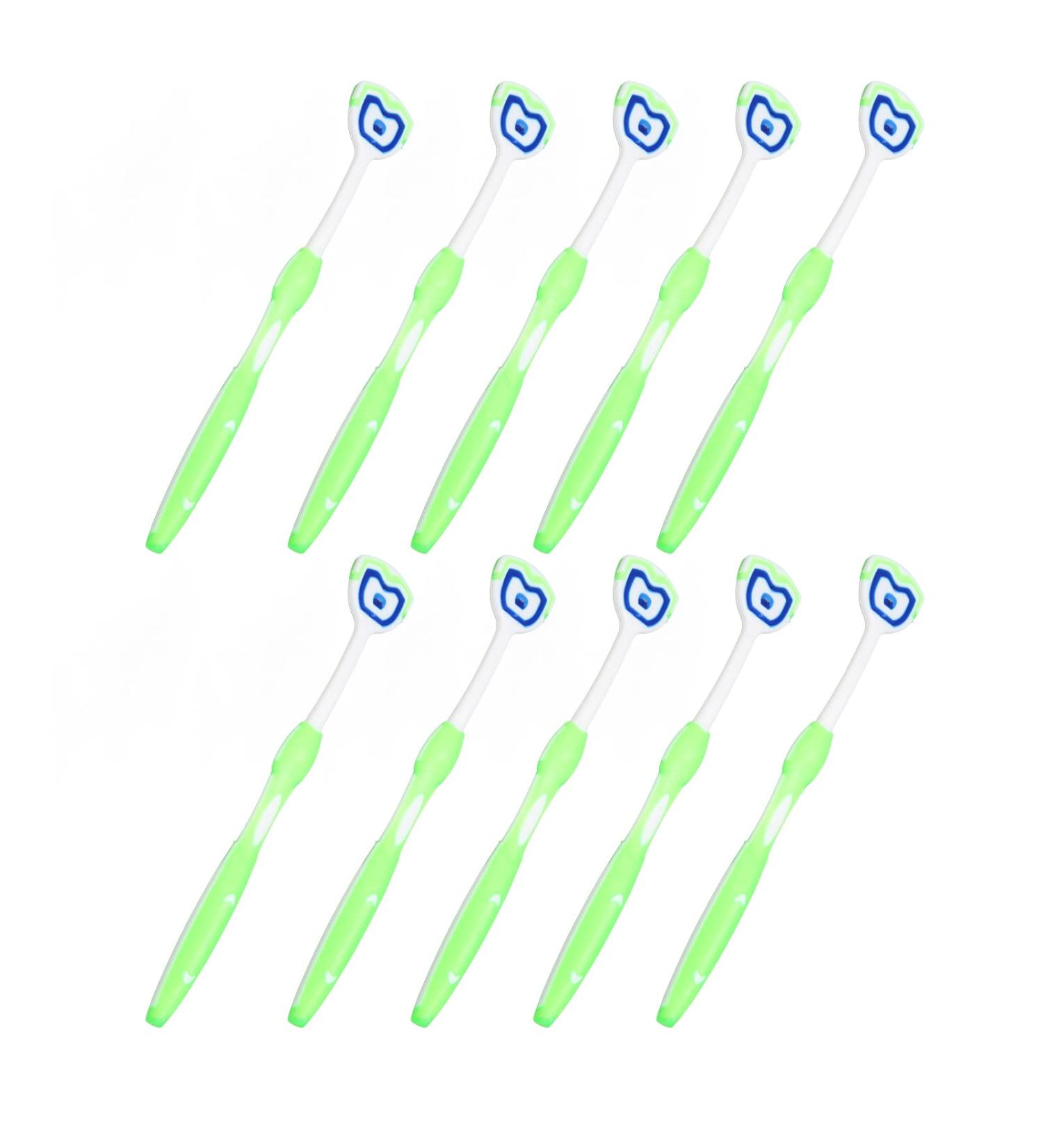 Buy Tongue Scraper 10 Pack - Silicone Tongue Cleaner for Fresh Breath | Bad Breath Removal Tools (Green) - Fast International Shipping - Buy Online on GoSupps.com
