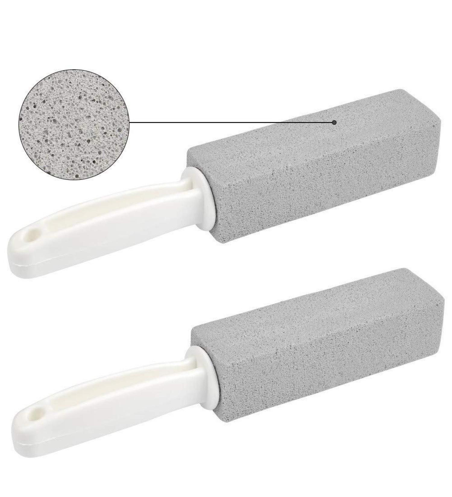 Voarge 2-Piece Cleaning Brush Set for Stones & Tiles - Foot Care Toilet & Salt Cleaning Brush for Kitchen Bathroom & Spa - Buy Online on GoSupps.com