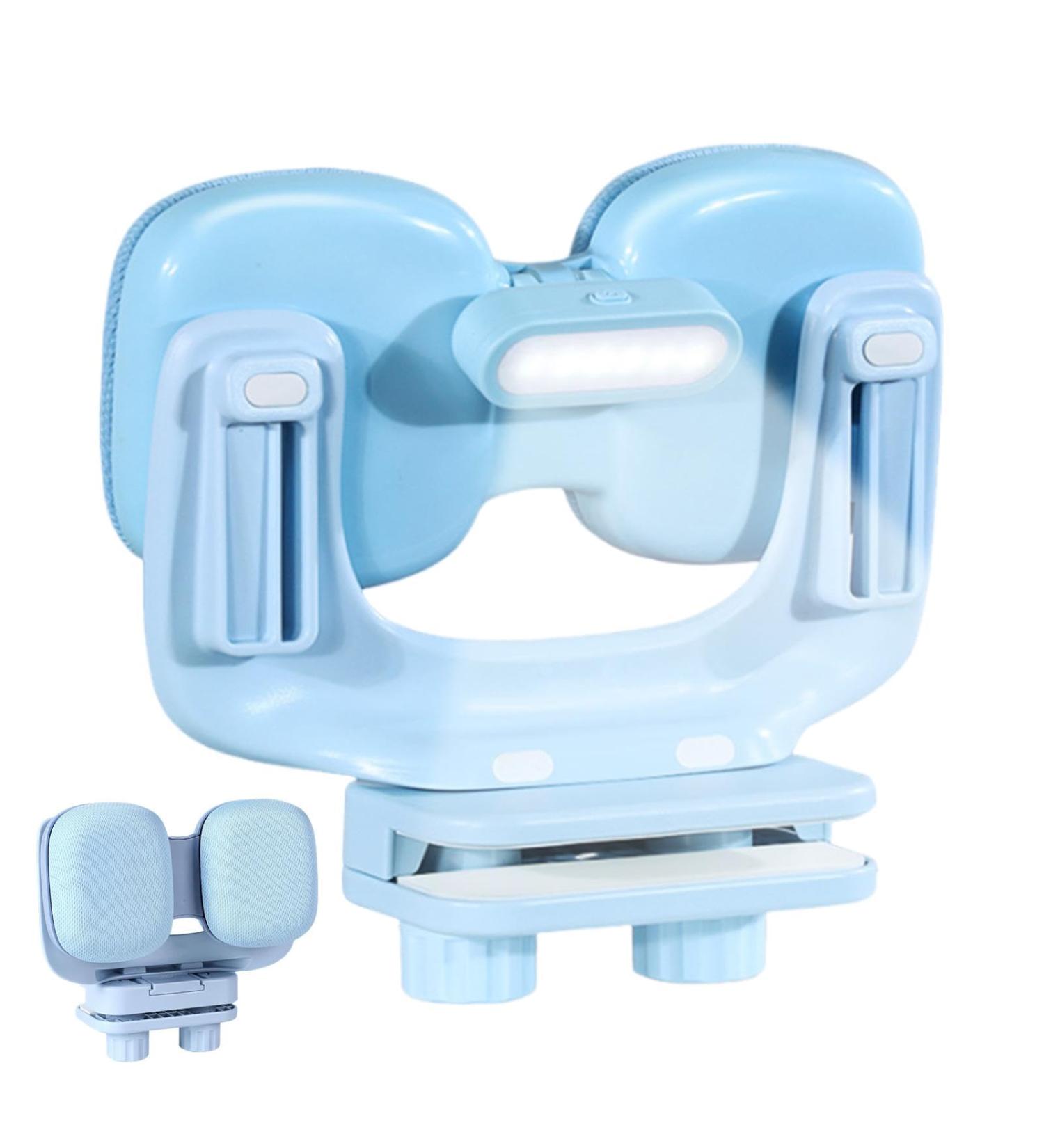 Writing Posture Corrector - Desk Writing Vision Protector with Light - Adjustable Height Double Chest Support Back Straightener Support for Students Vision Protection Sky Blue - Buy Online on GoSupps.com