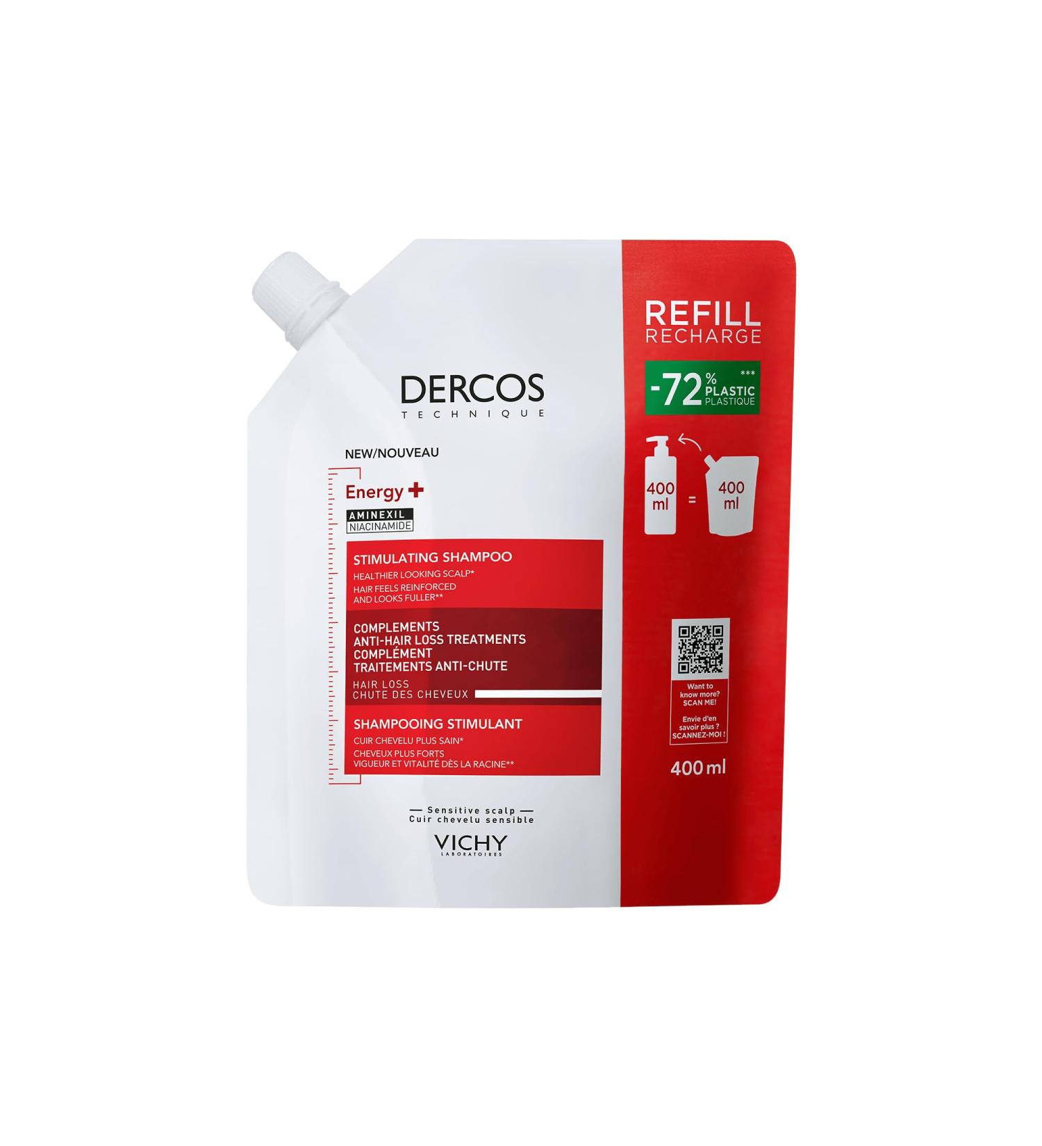  VICHY Vichy Dercos Vital+ Stimulating Shampoo against hair loss caused by breakage promotes regrowth and strengthens hair. - Buy Online on GoSupps.com
