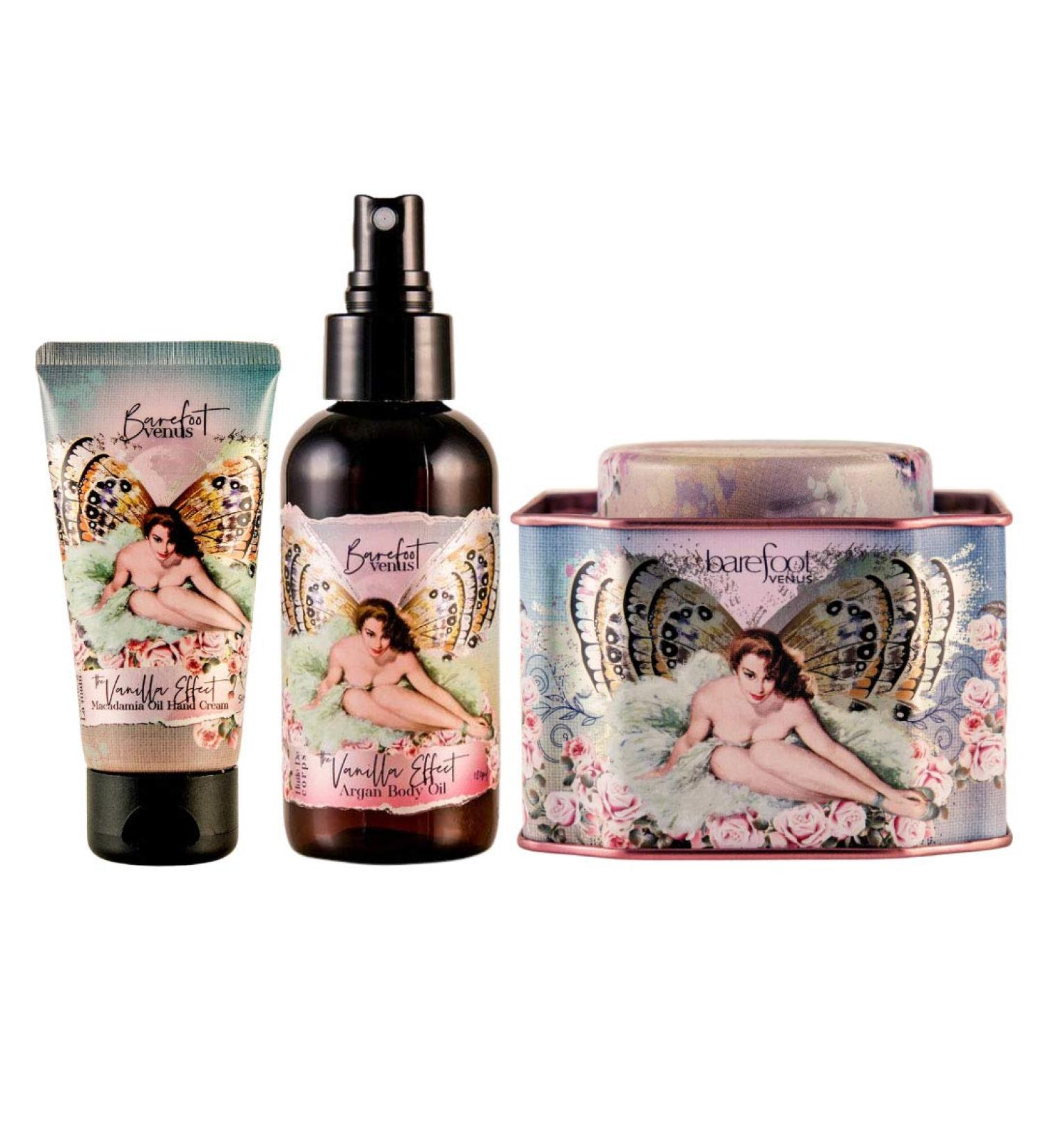 Barefoot Venus Vanilla Effect Bath Soak & Hand Cream Gift Set with Argan Oil - Luxurious Body Care - Buy Online on GoSupps.com