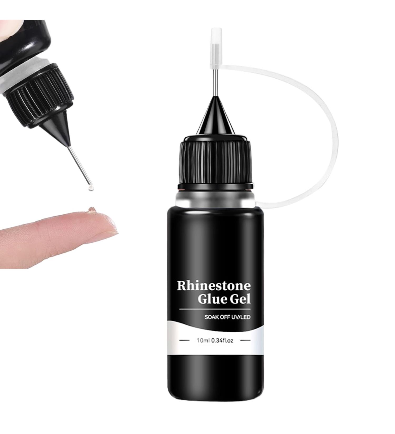 Adhesive Rhinestone Glue 10ml with Needle Tip Strong Waiting for 3D Decorations | Durable Nail Gliding for Beginners Professional Salon Home Travel Manicure and Creative Nail - Buy Online on GoSupps.com