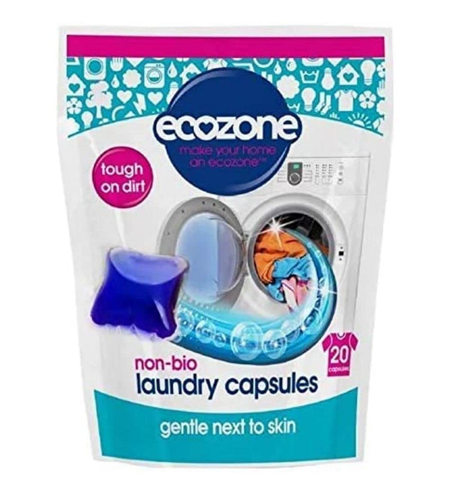 Ecozone Non Bio Laundry Capsules 22 Tabs - Highly Concentrated Gentle Vegan Detergent Pods for Effective Cleaning and Eco-Friendly Fabric Care - Buy Online on GoSupps.com
