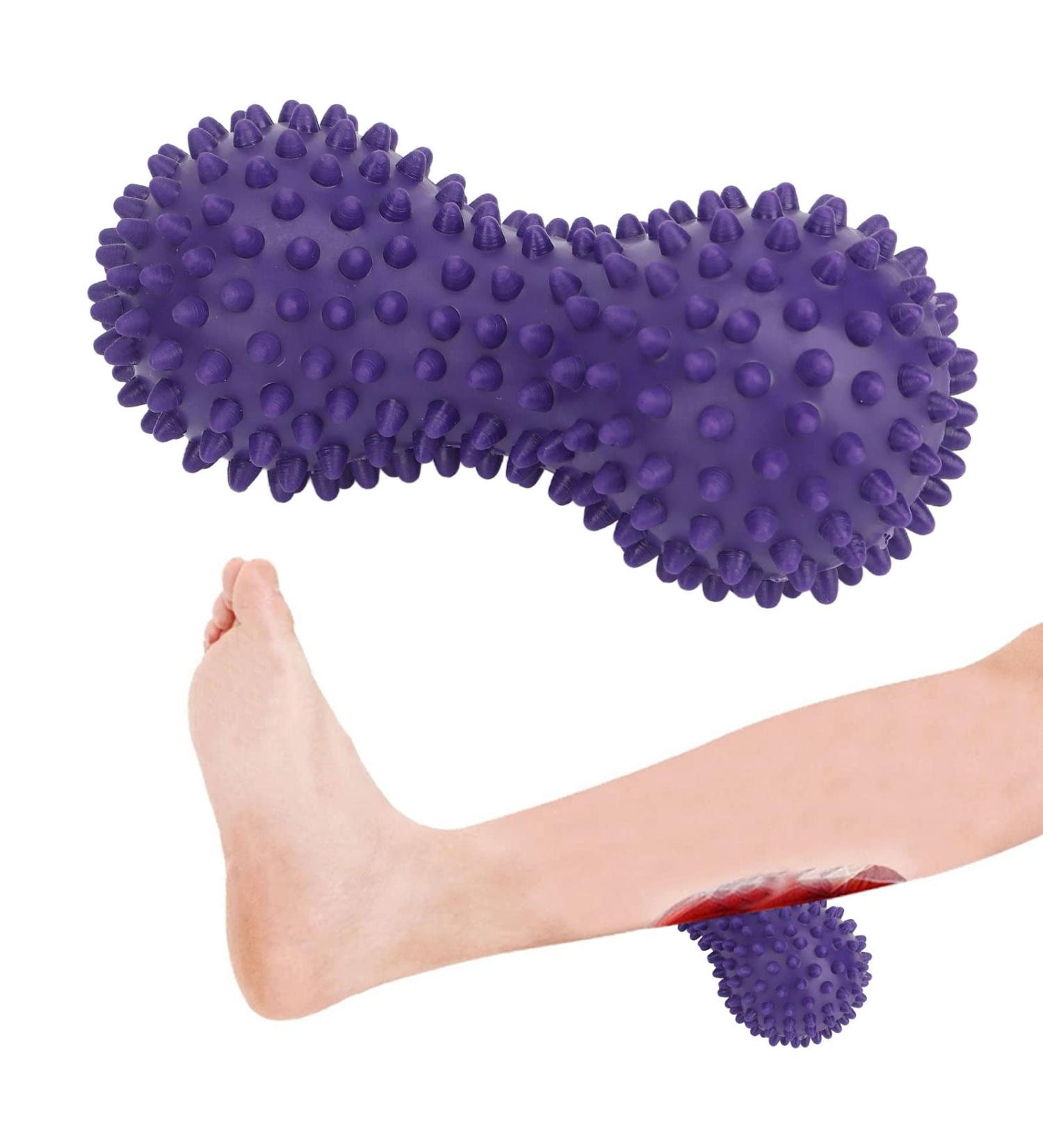 Yoga Massage Ball for Deep Tissue Relief | Spiky & Peanut Massage Balls for Fascia Release | International Shipping - Buy Online on GoSupps.com