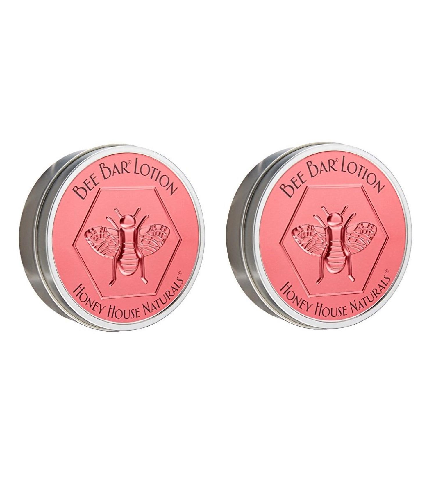 Honey House Naturals Solid Lotion Bee Bar Sweet Honey Fragrance 2 Oz (Large) - 2 Pack