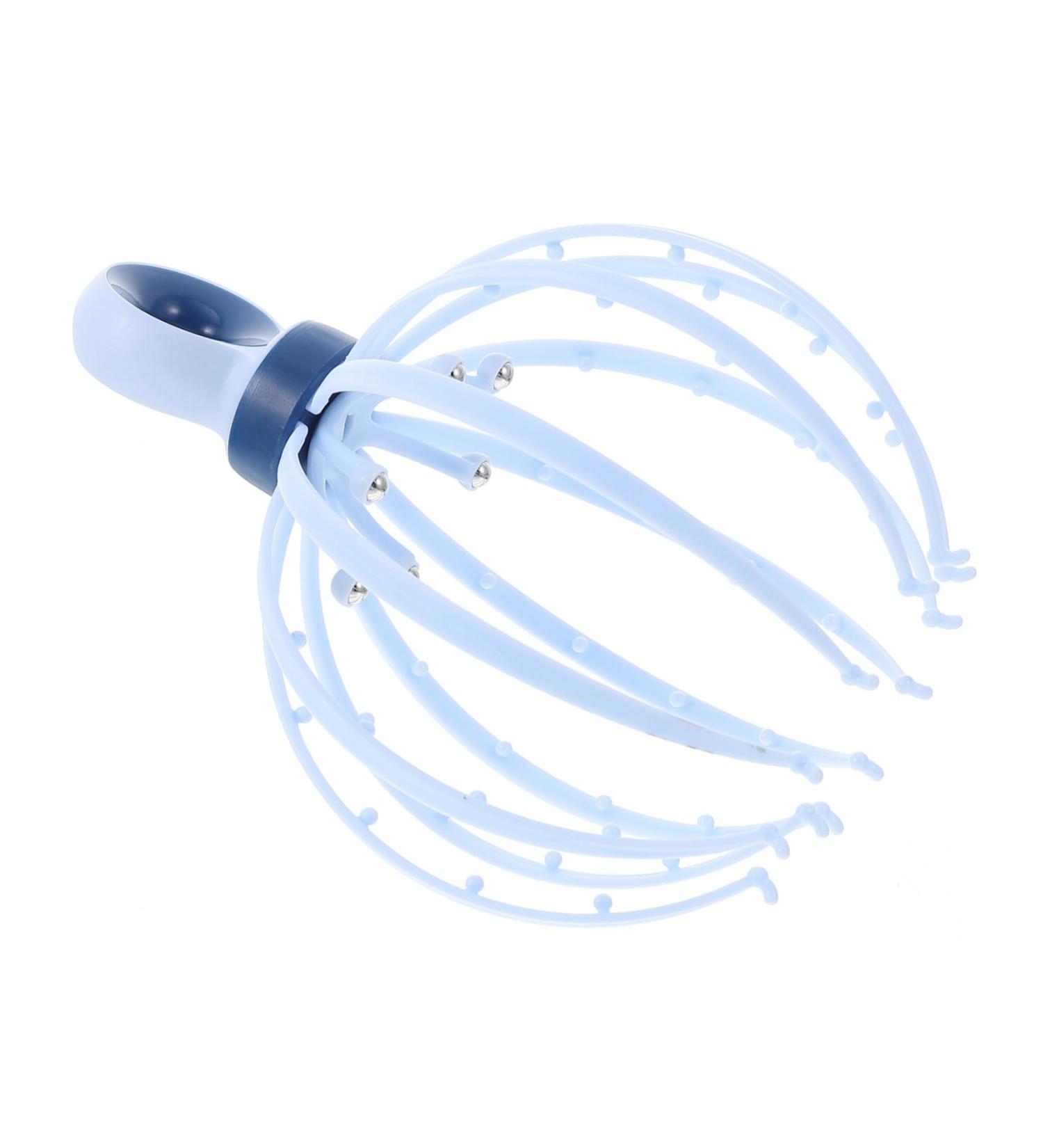 Marmerdo Head Massage Device - Blue Octopus Scalp Massager | Stress Relief Hand Massager | 21x15x15cm Plastic Claw Design - Buy Online on GoSupps.com