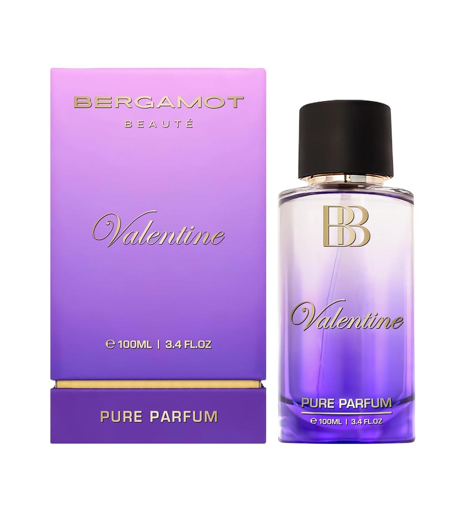 Bergamot_Beaute VALENTINE Pure Parfum Jasmine Lavender & Musky 12+ Hrs Long Lasting Liquid Perfume For Women Higher Concentration Than Eau De Parfum 100ml - Buy Online on GoSupps.com