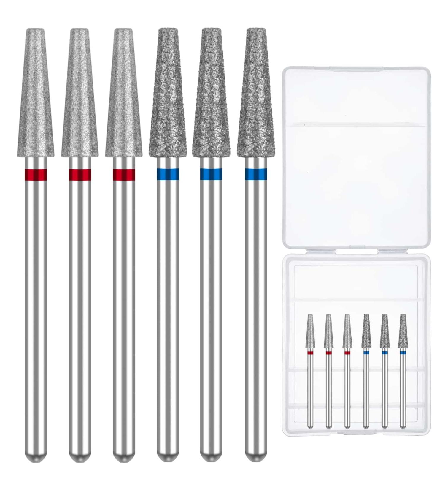 Difenni Cuticle Nail Drill Bits Set with Storage Case - Fine & Medium Grit | 3/32 Shank Efile Bits for Nail Prep and Manicure Pedicure Tools - Buy Online on GoSupps.com