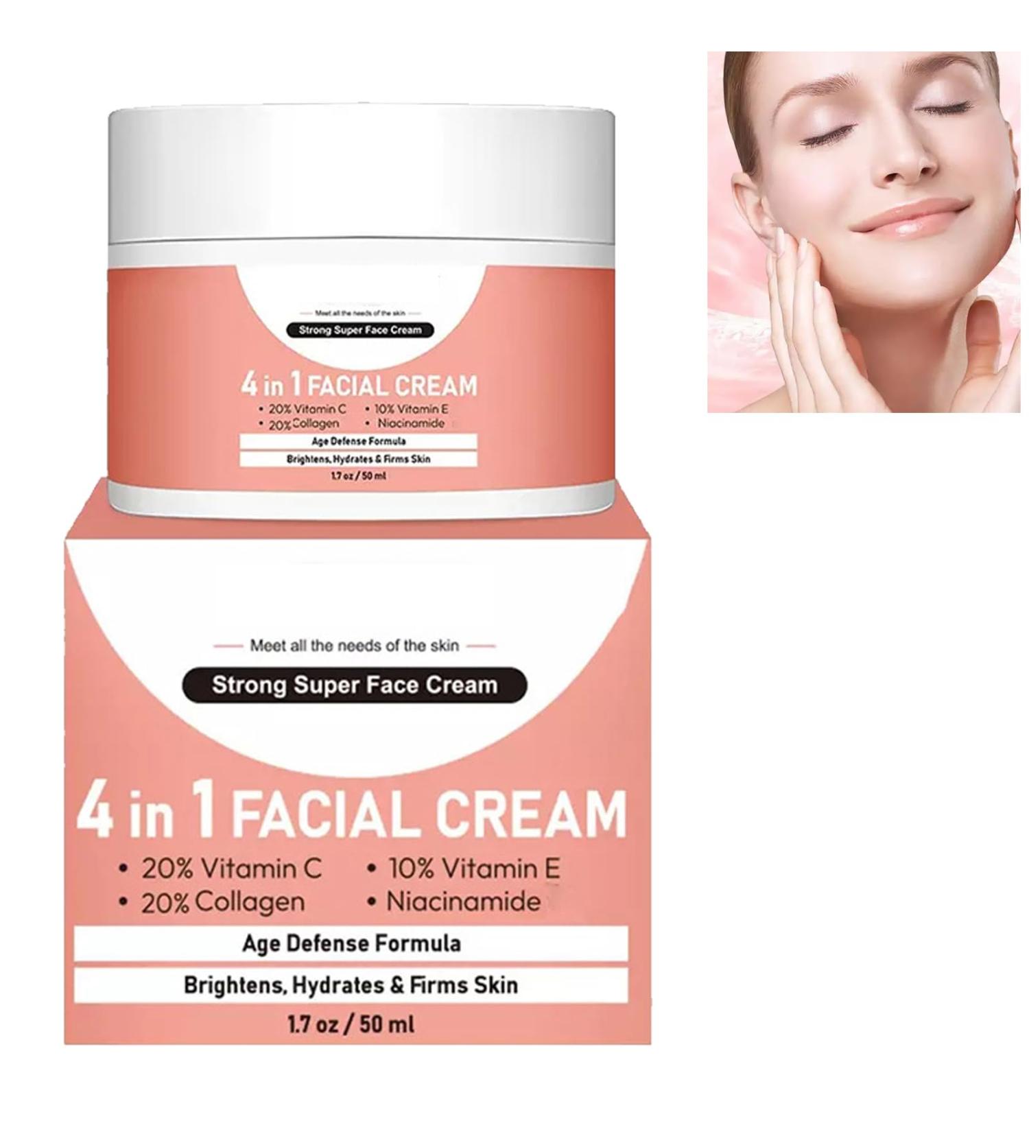 4 In 1 Face Serum 4 In 1 Face Cream For Moisturiser Facial Serum with Vitamin E Hyaluronic Acid Serum for Face Nourishing Hydrating Serum Vitamin C Serum For Face with Hyaluronic Acid Serum - Buy Online on GoSupps.com