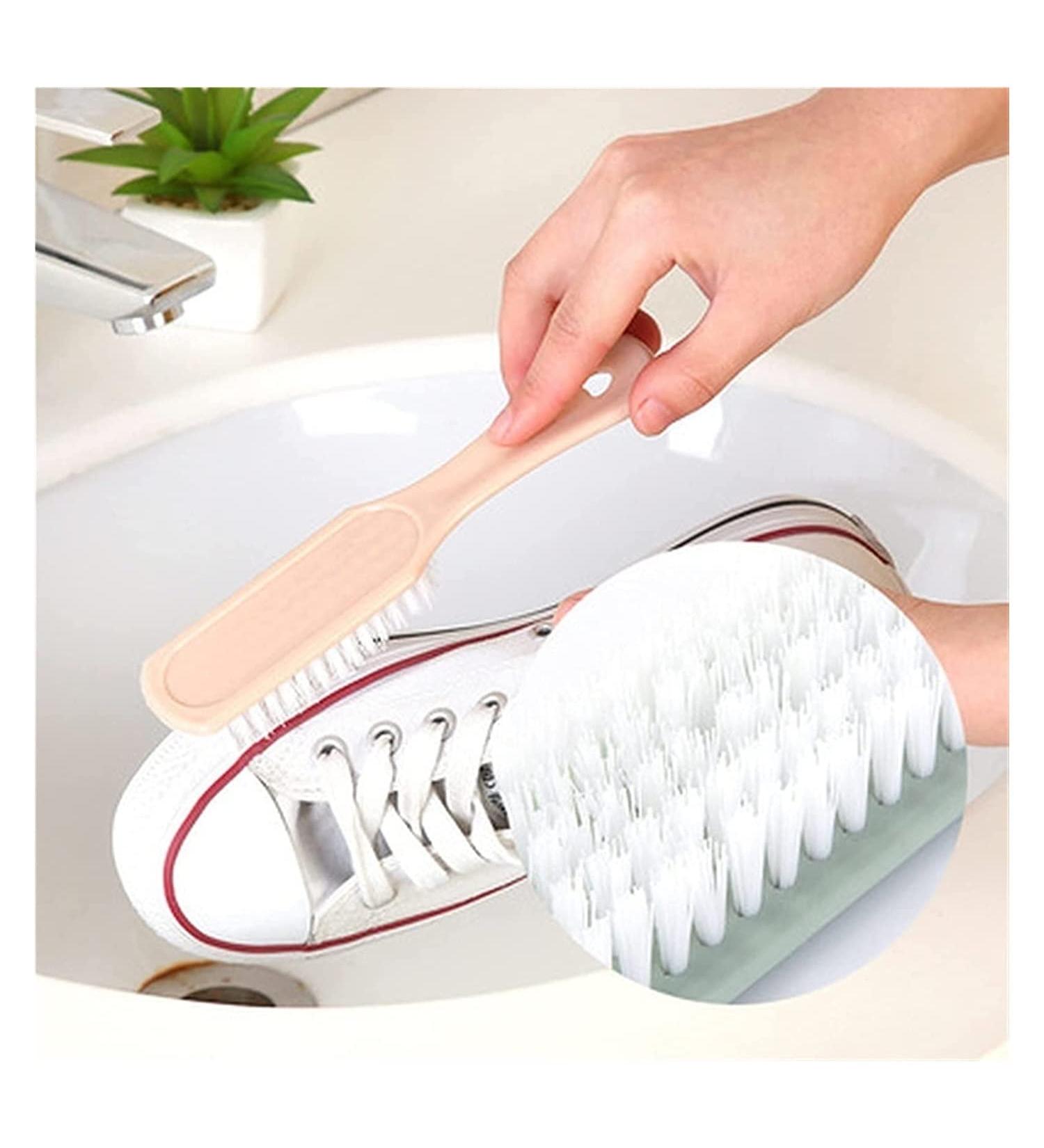 Shoe Brush Boots Shoe Brush Cleaner Household Cleaning Sports Shoes Plastic Bristles Laundry Tools Shoe Brush Brush(Pink) - Buy Online on GoSupps.com