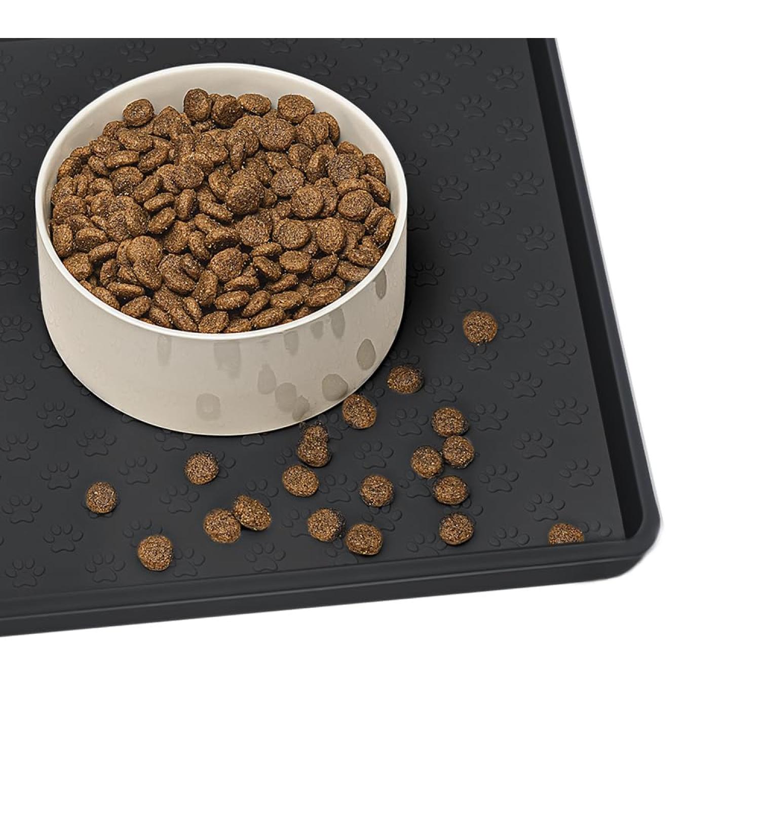 Non-Slip Silicone Dog & Cat Feed Mat - Waterproof Dishwasher-Safe 60x40cm Black | Avydiif Bowl Pad for International Shipping - Buy Online on GoSupps.com