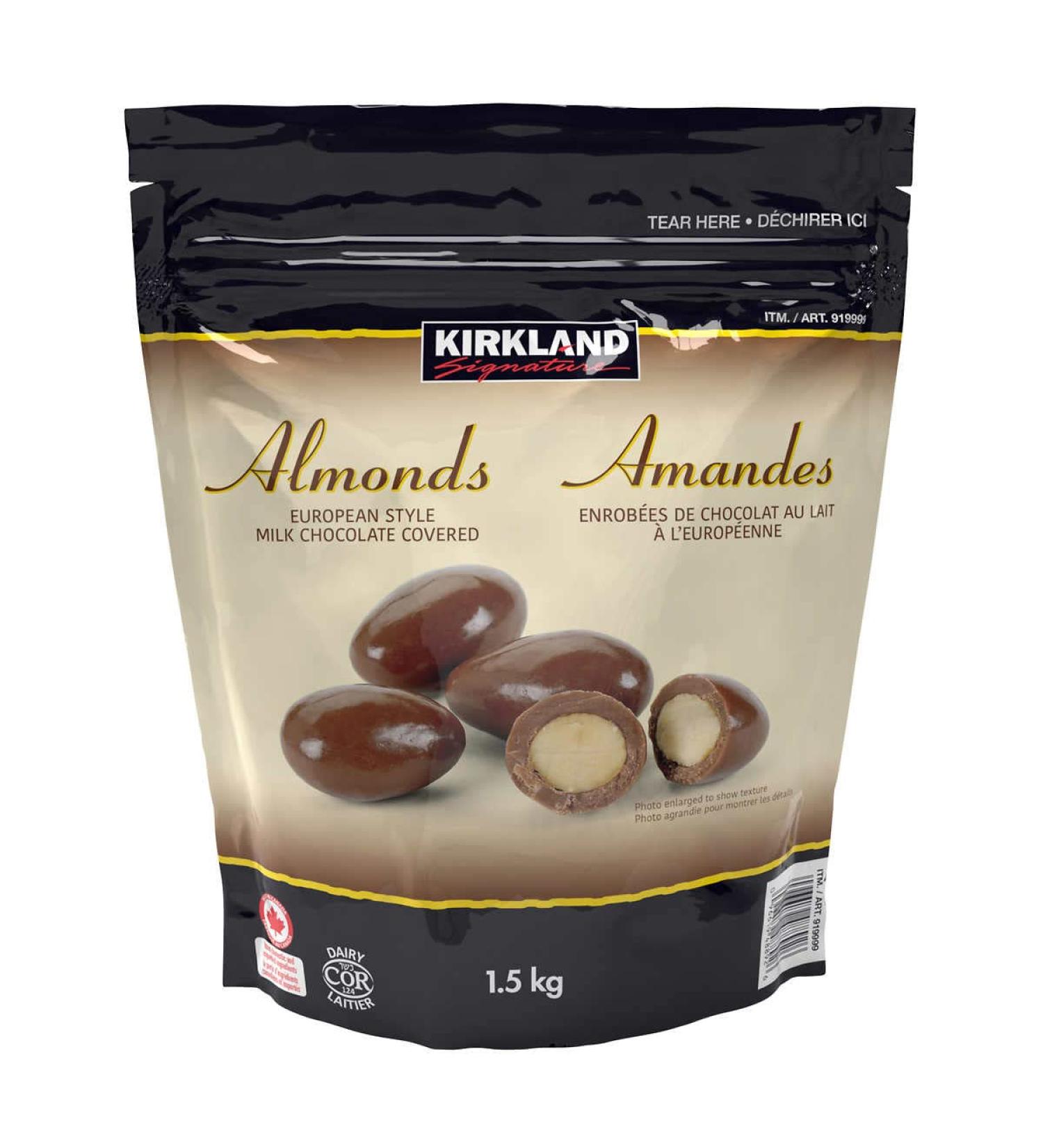 Kirkland Signature Milk Chocolate Almonds 1.5 Kilogram - Buy Online on GoSupps.com