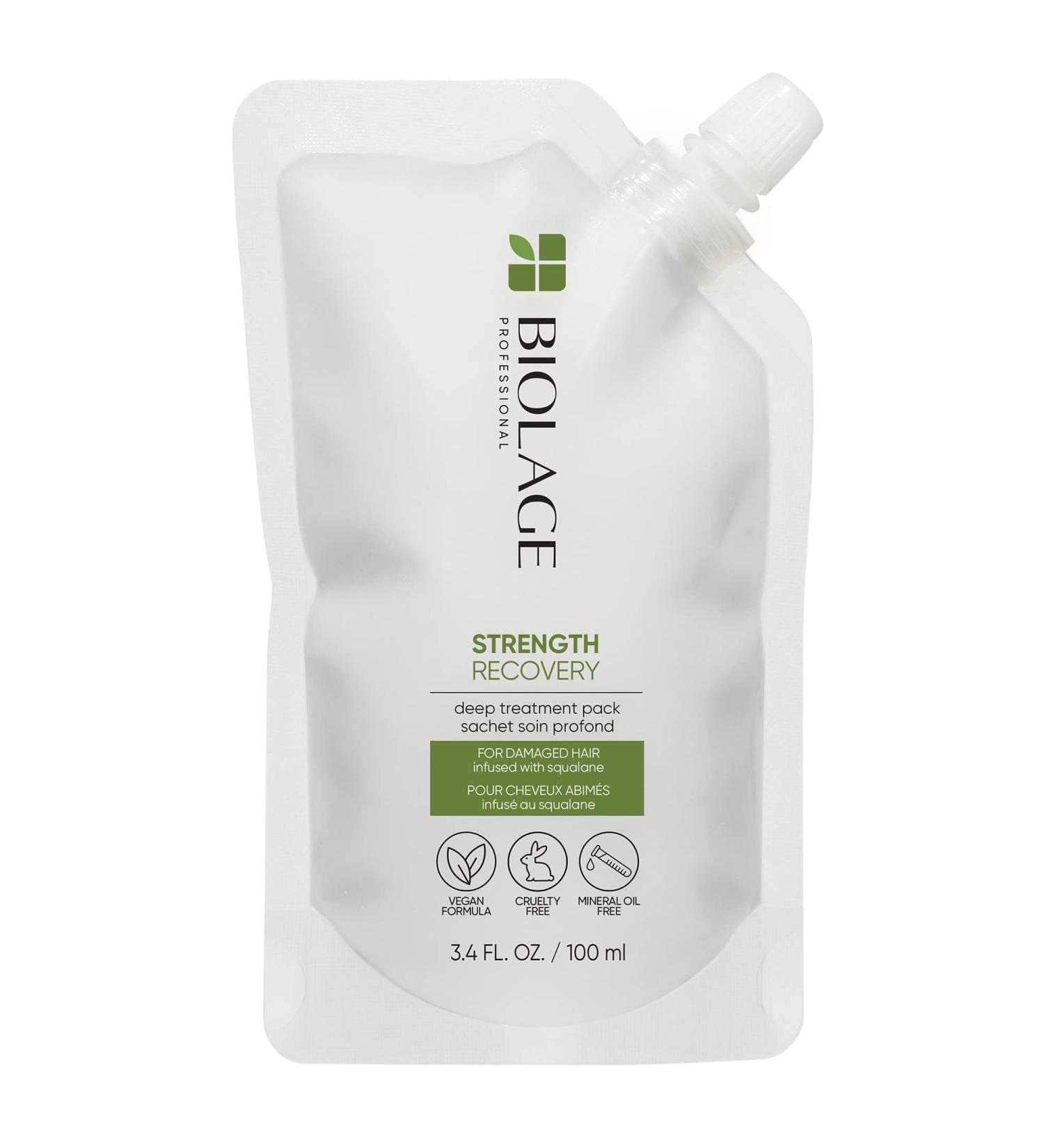 Biolage Strength Recovery Deep Treatment Pack - Conditioning Treatment for All Hair Types - Vegan, Cruelty-Free - 3.4 Fl. Oz - Buy Online on GoSupps.com