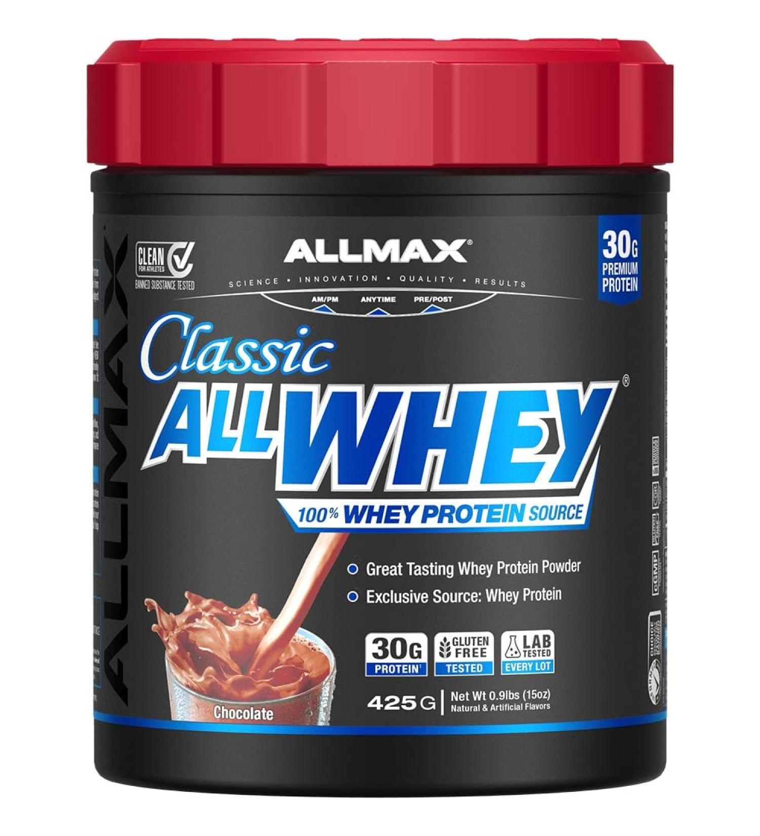 ALLMAX Nutrition AllWhey Classic Whey Protein (0.9 Pound Chocolate) - Buy Online on GoSupps.com