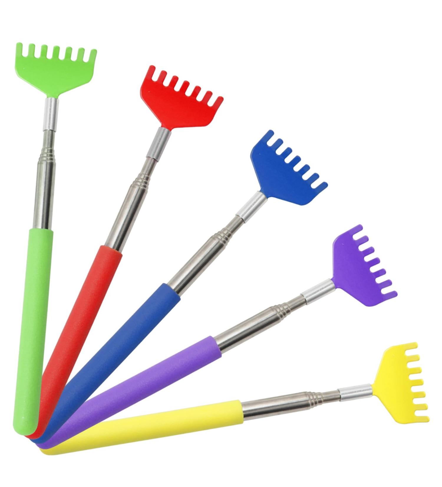 Buy Keboyoe Extendable Back Scratcher - 5 Pieces Stainless Steel Telescopic Handheld Scratchers Portable 20cm to 68cm for Home & Office - Buy Online on GoSupps.com