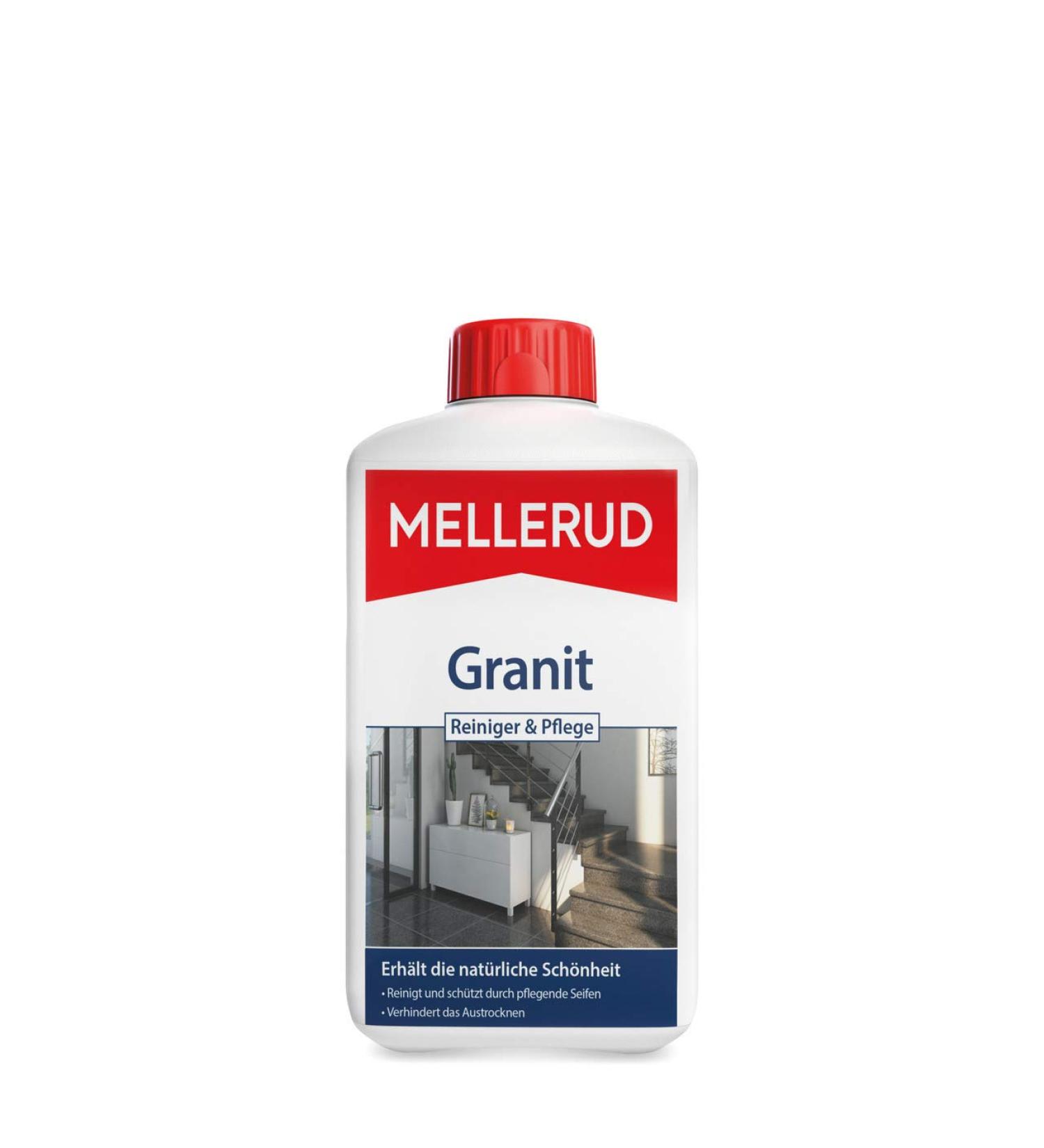 Mellerud Granite Cleaner & Care | 1L | Stubborn Dirt Removal for Granite & Bacon Stone Surfaces - Shop Now! - Buy Online on GoSupps.com