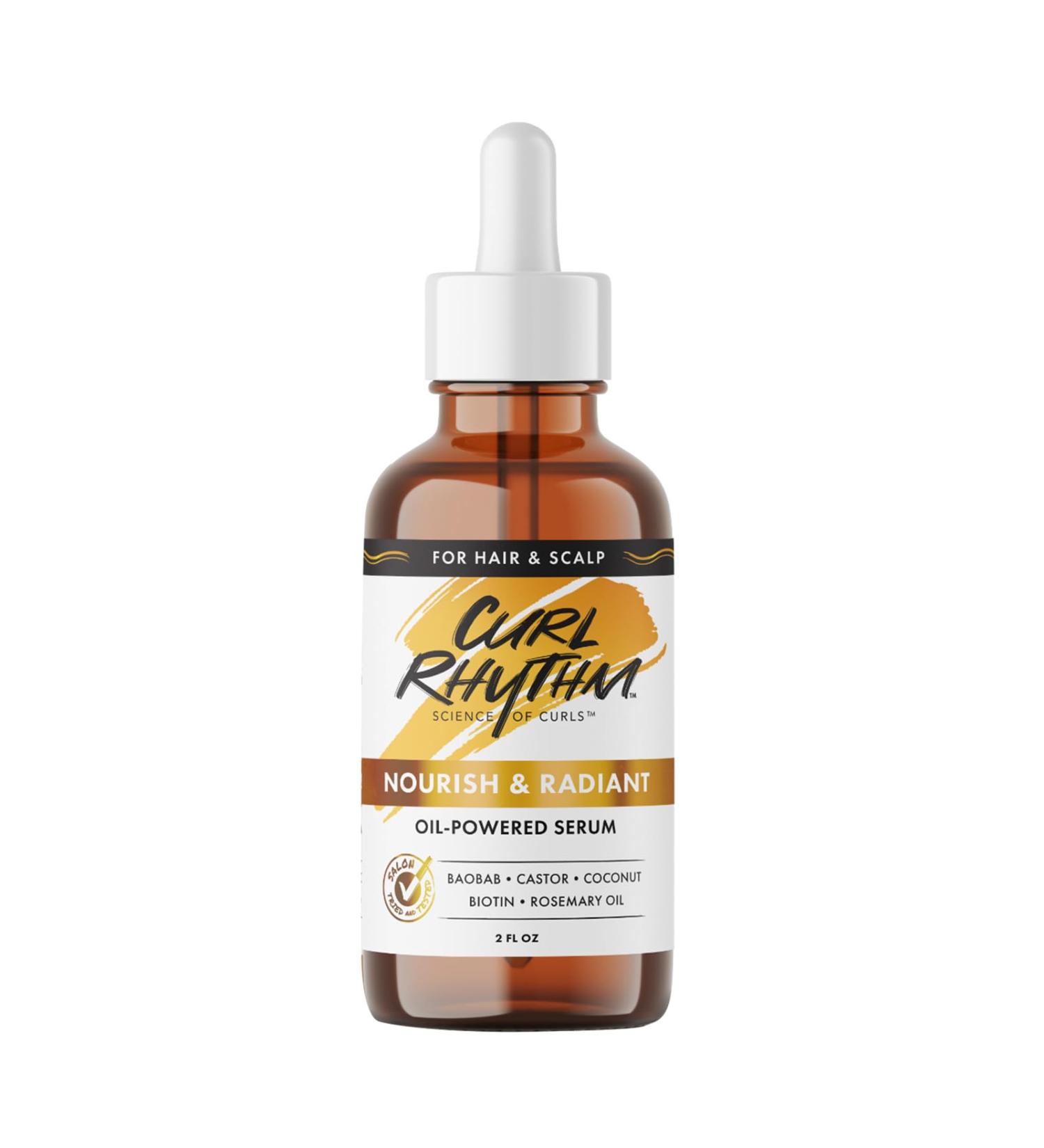 Curl Rhythm Nourish and Radiant Oil-Powered Serum - Nourishing Hair Oil - Non-Greasy Scalp Care - Hair Serum with Biotin for All Hair Types - 60 ml - Buy Online on GoSupps.com
