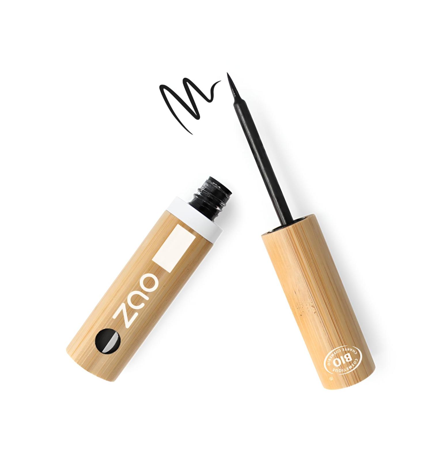 Zao Eyeliner Pen 066 - Intense Black Refillable & Organic | Vegan & 100% Natural - Shop Internationally Now! - Buy Online on GoSupps.com