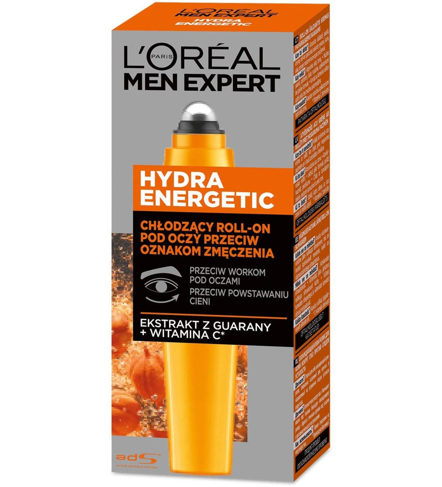 L'Oreal Paris_Men Skin Care Hydra Energetic Cream Pod Eyes 10 ml - Buy Online on GoSupps.com