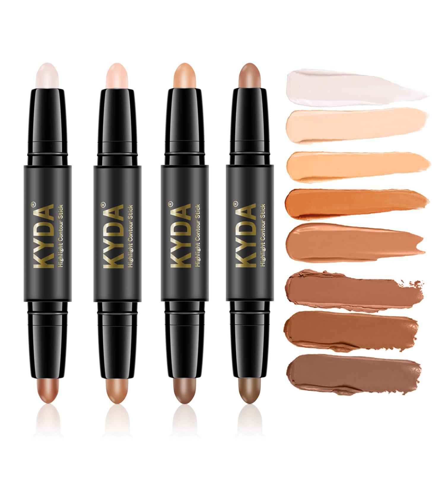 FREEORR 8 Colors Cream Contour Stick & Concealer - Full Coverage, Smooth Glide - 4 Pcs Highlighting & Shading Sticks - Buy Online on GoSupps.com