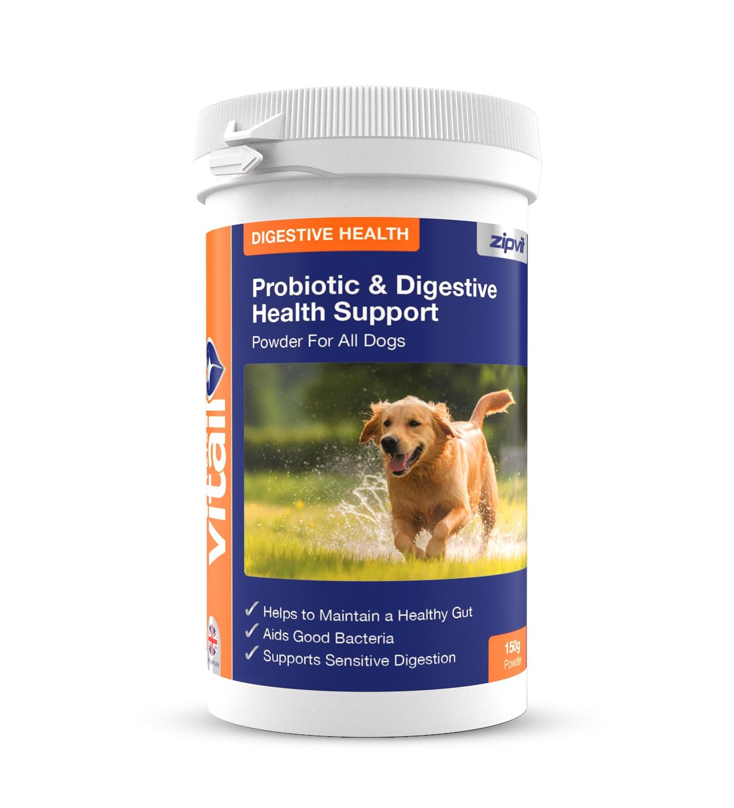 Dog Probiotic Powder for Gut Health Digestive Support Probiotics for Dogs with 525 Million CFU Per Serving Enriched with Prebiotics Probiotics & Postbiotics Dog Digestive Supplements UK Supplier 150g Powder - Buy Online on GoSupps.com