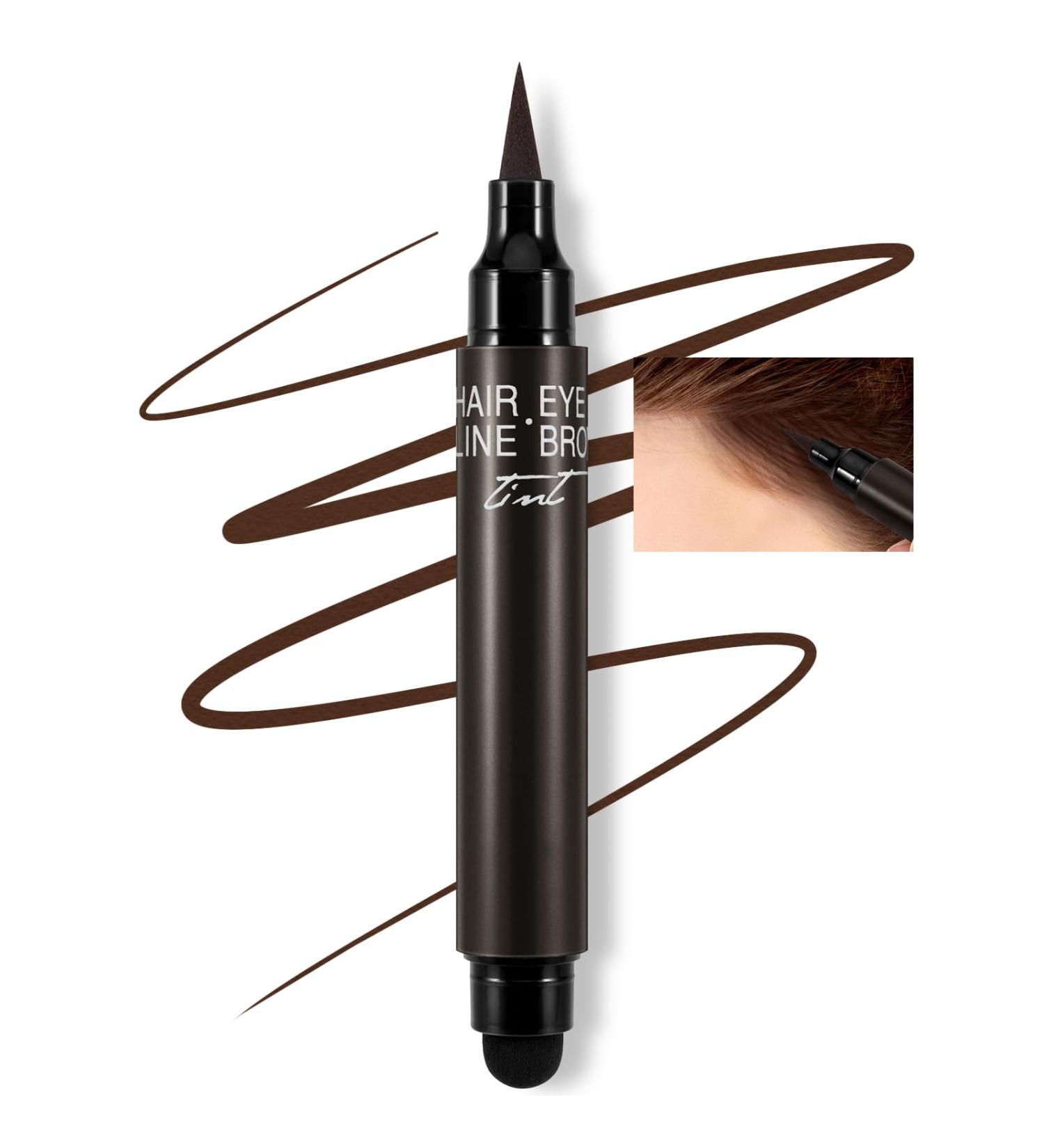 Boobeen 2 in 1 B ton pour la racine des cheveux multi-usage pour couvrir la racine des cheveux fins et dessiner l'eye-liner des sourcils r sistant l'eau et de longue dur e pour les femmes Brun Gris - Buy Online on GoSupps.com
