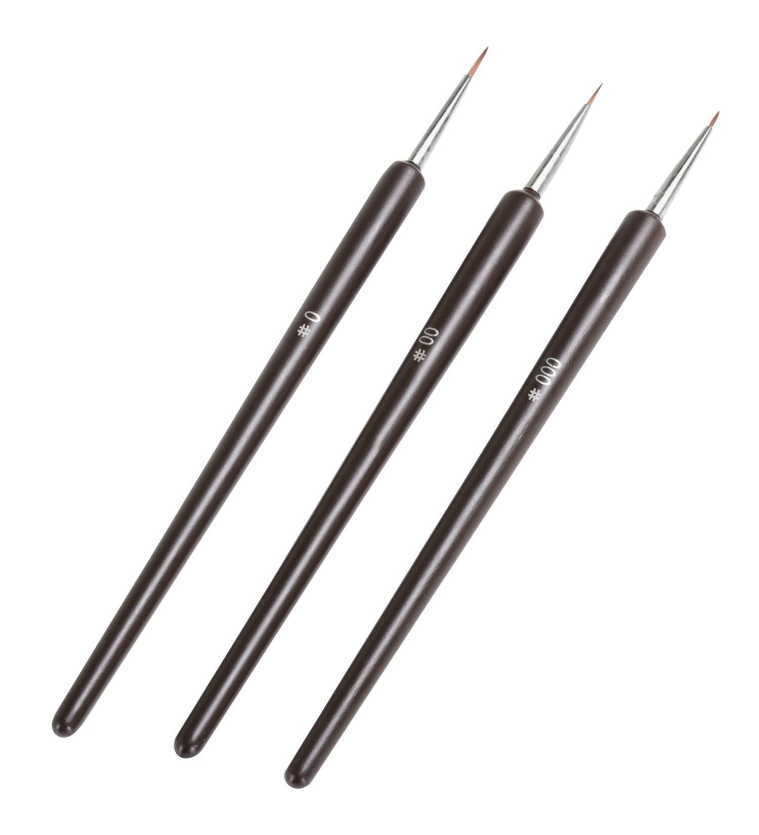 TRIXES 3 Small Nail Brushes Professional Gel & Acrylic Nail Art Tools for Home & Salon Use - Buy Online on GoSupps.com