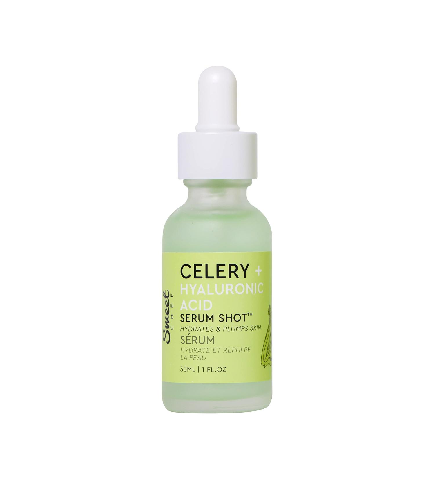 Sweet Chef Celery + Hyaluronic Acid Serum Shot - Hydrating & Brightening Vegan Serum (1 fl oz) - Buy Online on GoSupps.com
