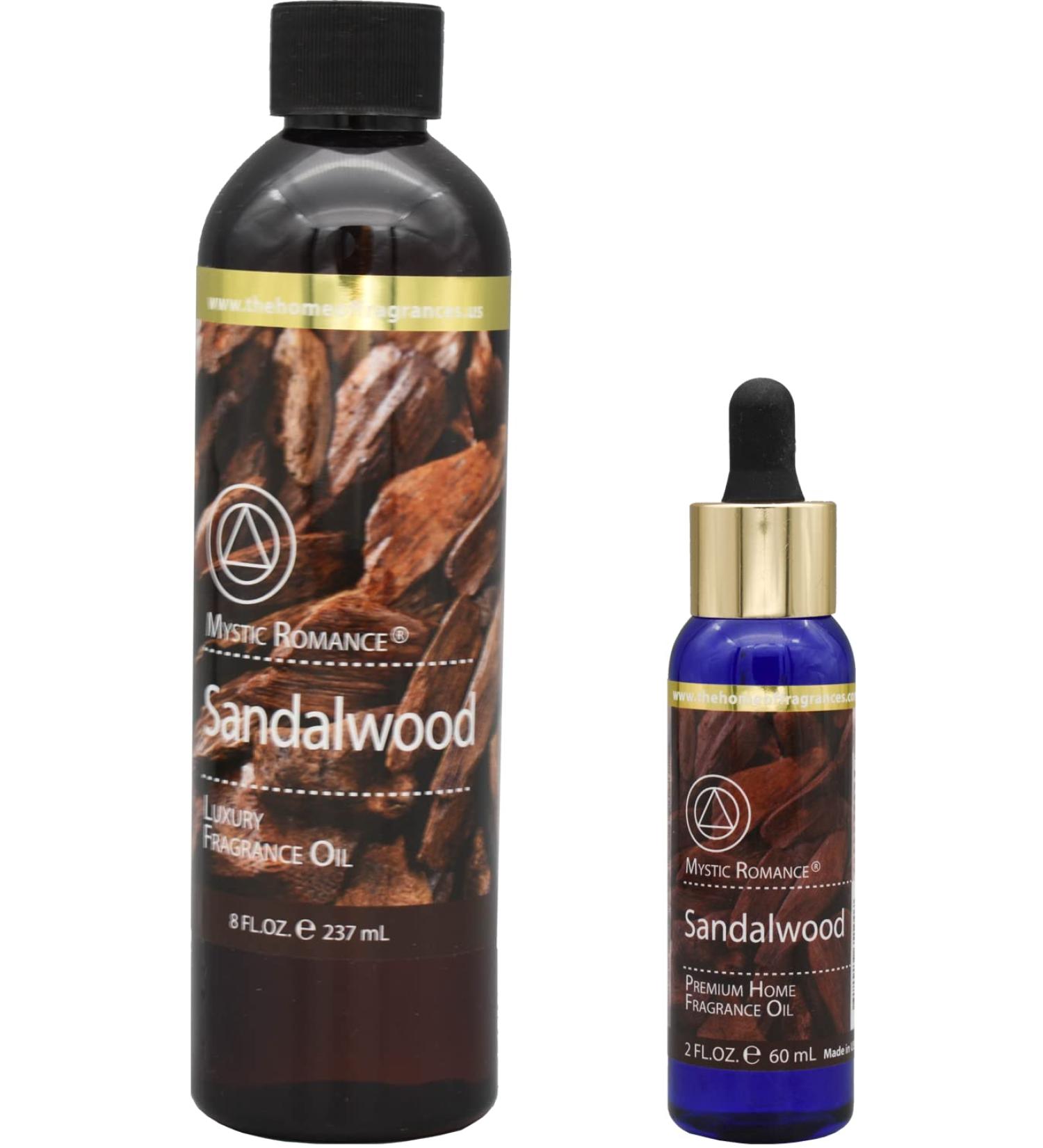 The Home of Fragrances - Set of 2 Bottles of Fragrance Oils - 2oz & 8oz (Sandalwood)