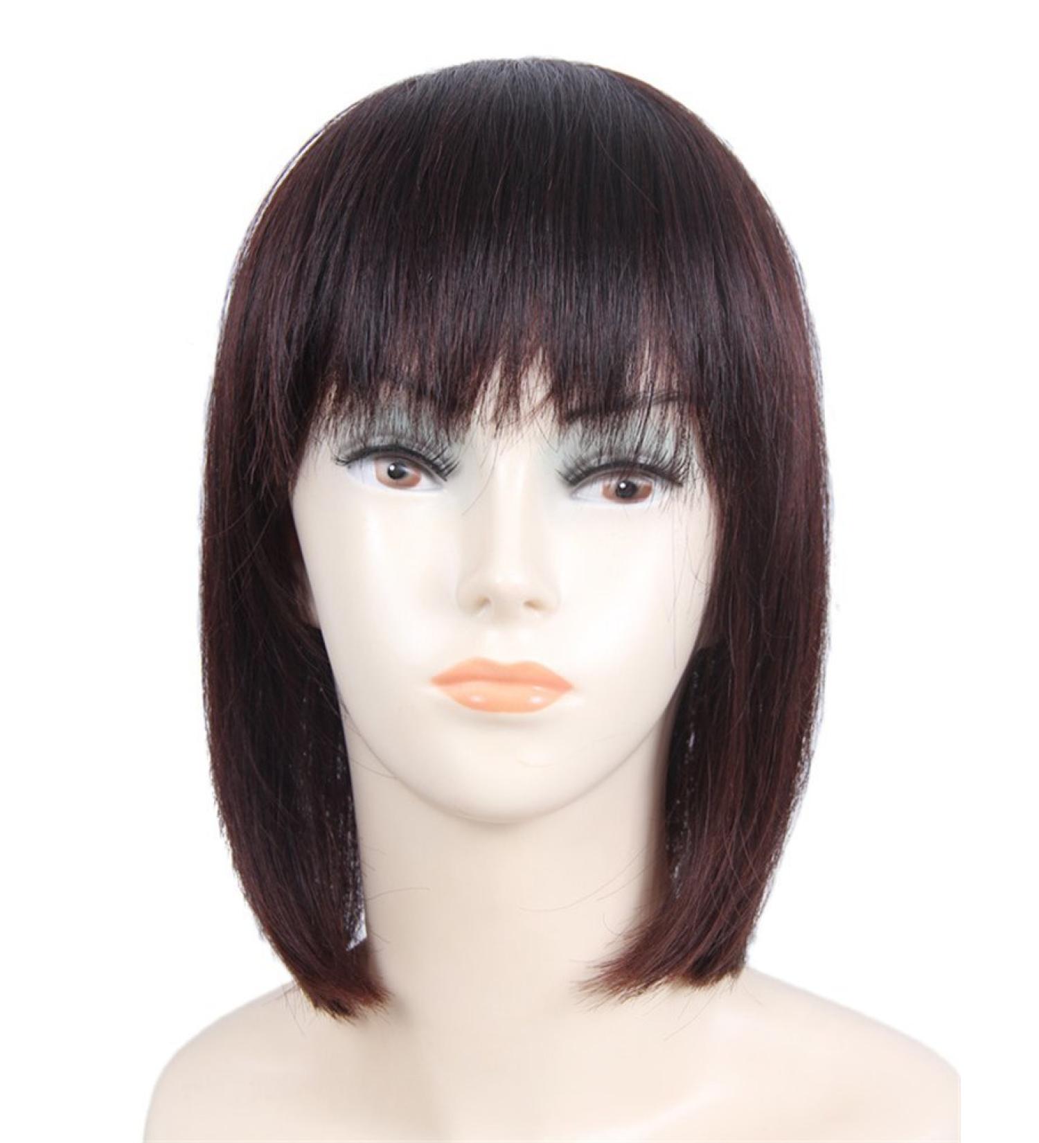 Remehi 35.6 cm (14 Inch) Dark Brown Real Hair Top Piece - Long Straight Hair Parts & Fringes for Women - Buy Online on GoSupps.com