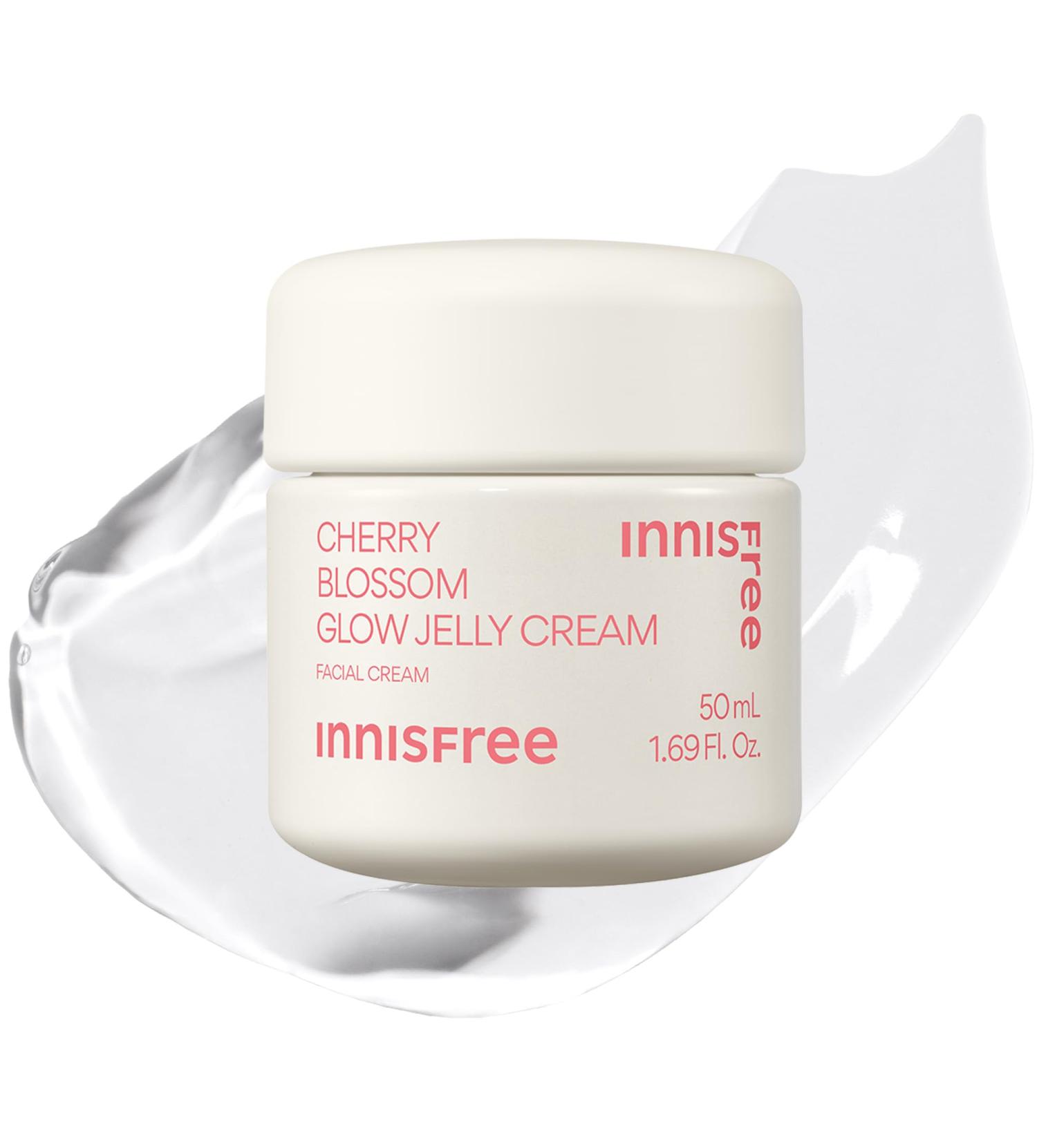 Innisfree Cherry Blossom Glow Jelly Cream with Niacinamide Korean Hydrating Moisturizer for Smooth Radiant Skin New 1.69 Fl Oz (Pack of 1) - Buy Online on GoSupps.com