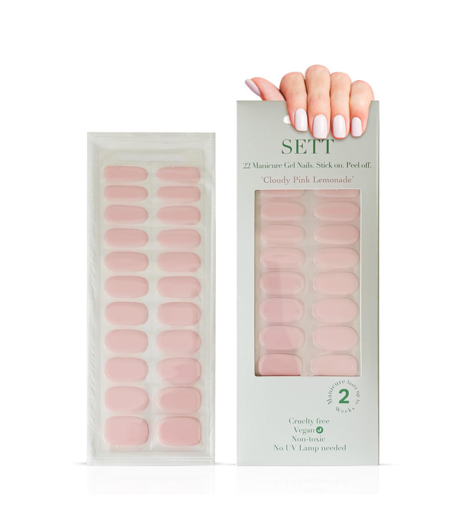  SETT NAILS SETT Gel Nail Polish No UV Lamp Required Manicure: Cloudy Pink Lemonade - Buy Online on GoSupps.com