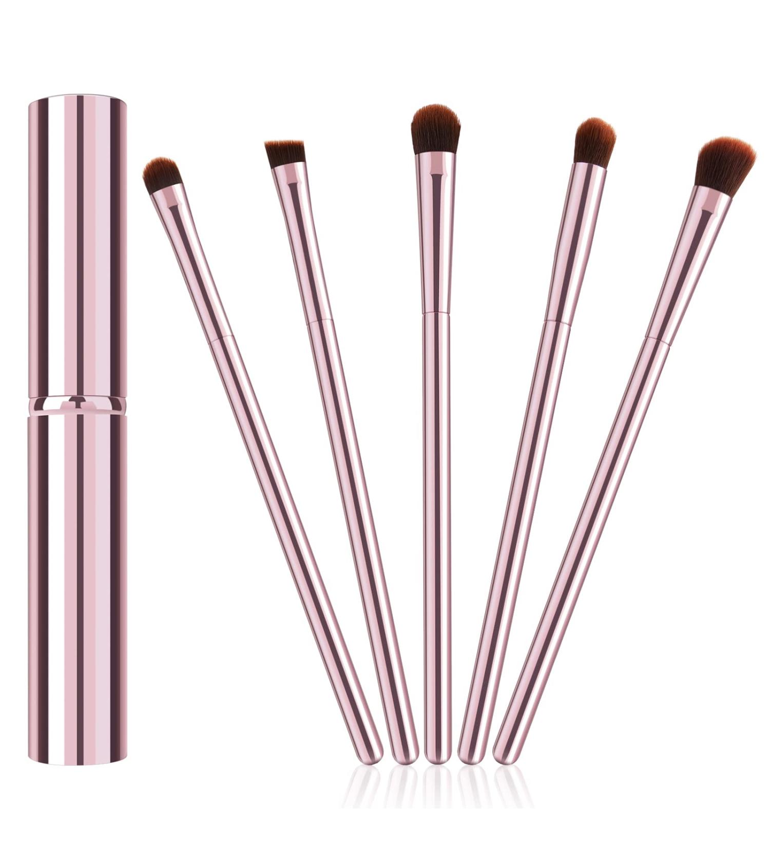HH MAKA Pink Eyeshadow Brush Set - Upgrade 5Pcs Eye Brushes with Portable and Premium Storage Box - Buy Online on GoSupps.com