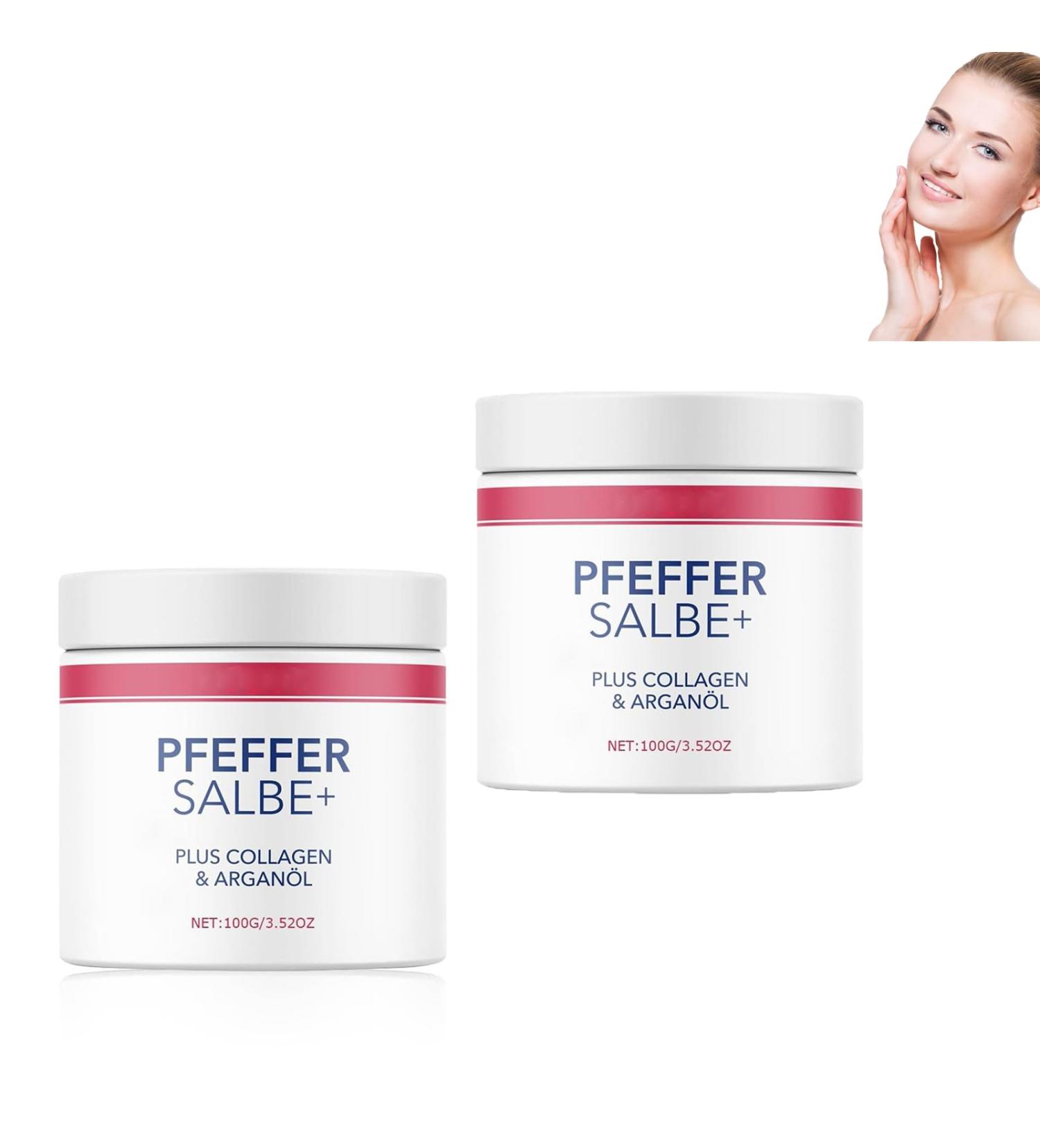 Premium 2-Piece Pepper Ointment Plus | Antibrowning & Moisturizing for Men & Women | Collagen & Argan Oil | 200g - Buy Online on GoSupps.com