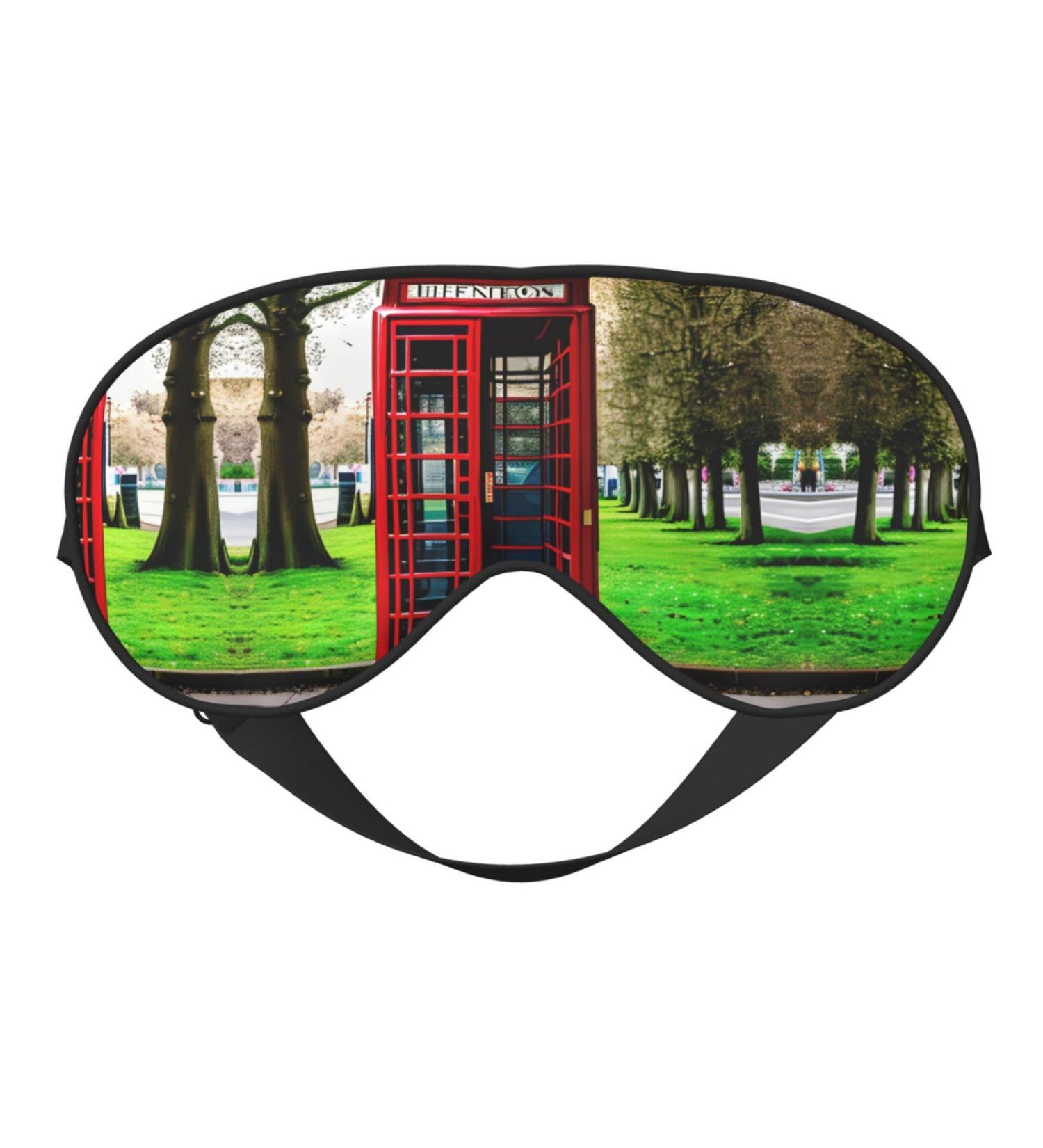 SSIMOO British Phone Booth Eye Mask | Soft Sleep Eye Patch for Women | Travel & Relaxation | Breathable Black Design - Buy Online on GoSupps.com