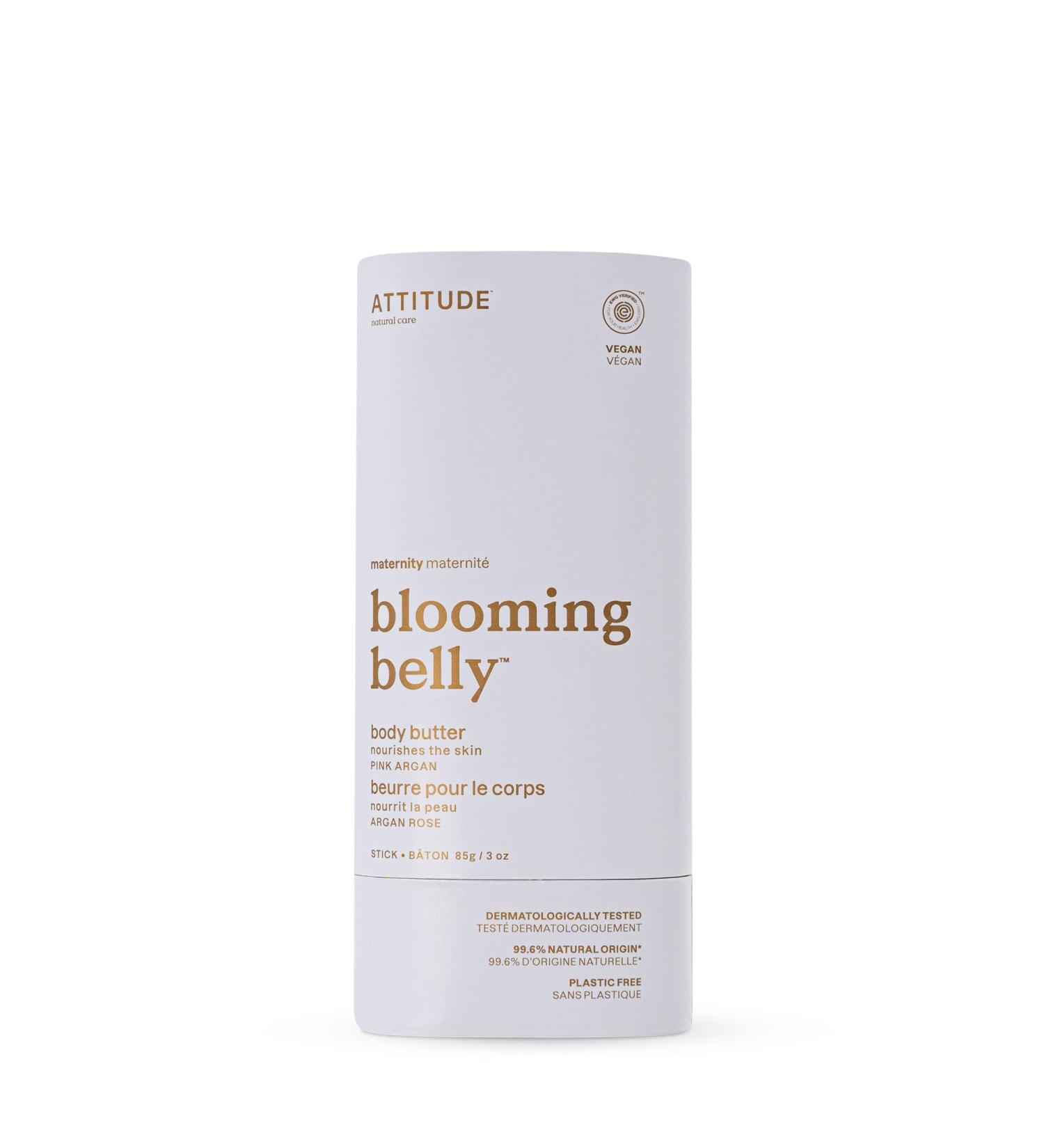ATTITUDE Plastic-Free Body Butter Bar for Pregnant Dry and Stretched Skin EWG Verified Vegan and Cruelty-free Maternity Products Pink Argan 3 Ounces Body Butter 3 Ounce (Pack of 1) - Buy Online on GoSupps.com