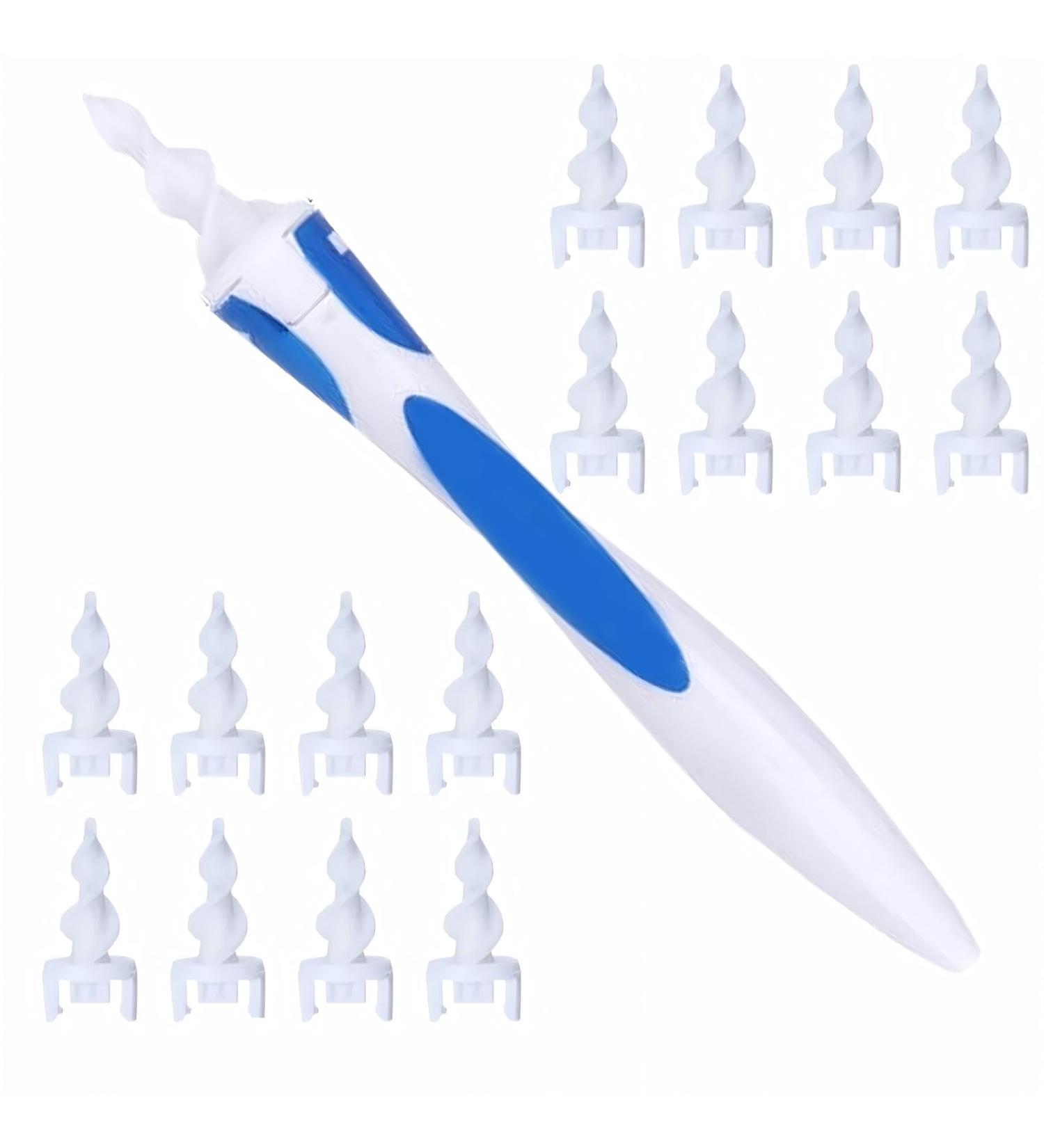 Airdminystion Earwax Removal-Spiral Ear Wax Removal Tool Reusable Earwax Removal Kit Safe Ear Cleaner with 16 Pcs Soft and Flexible Replaceme - Buy Online on GoSupps.com