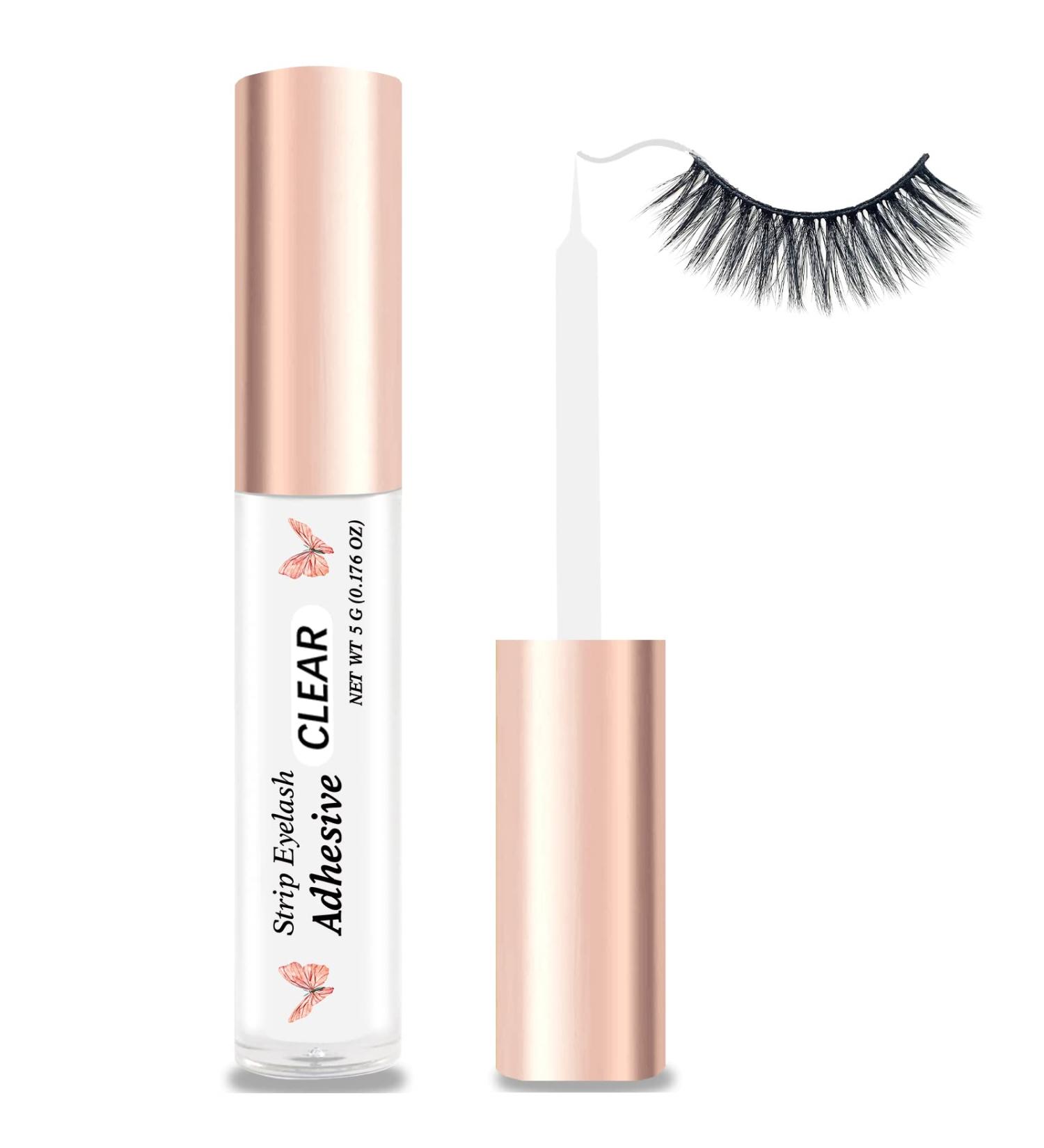 Clear Waterproof Eyelash Glue for False Lashes | Latex-Free & Gentle on Sensitive Eyes | 0.176 oz - Buy Online on GoSupps.com