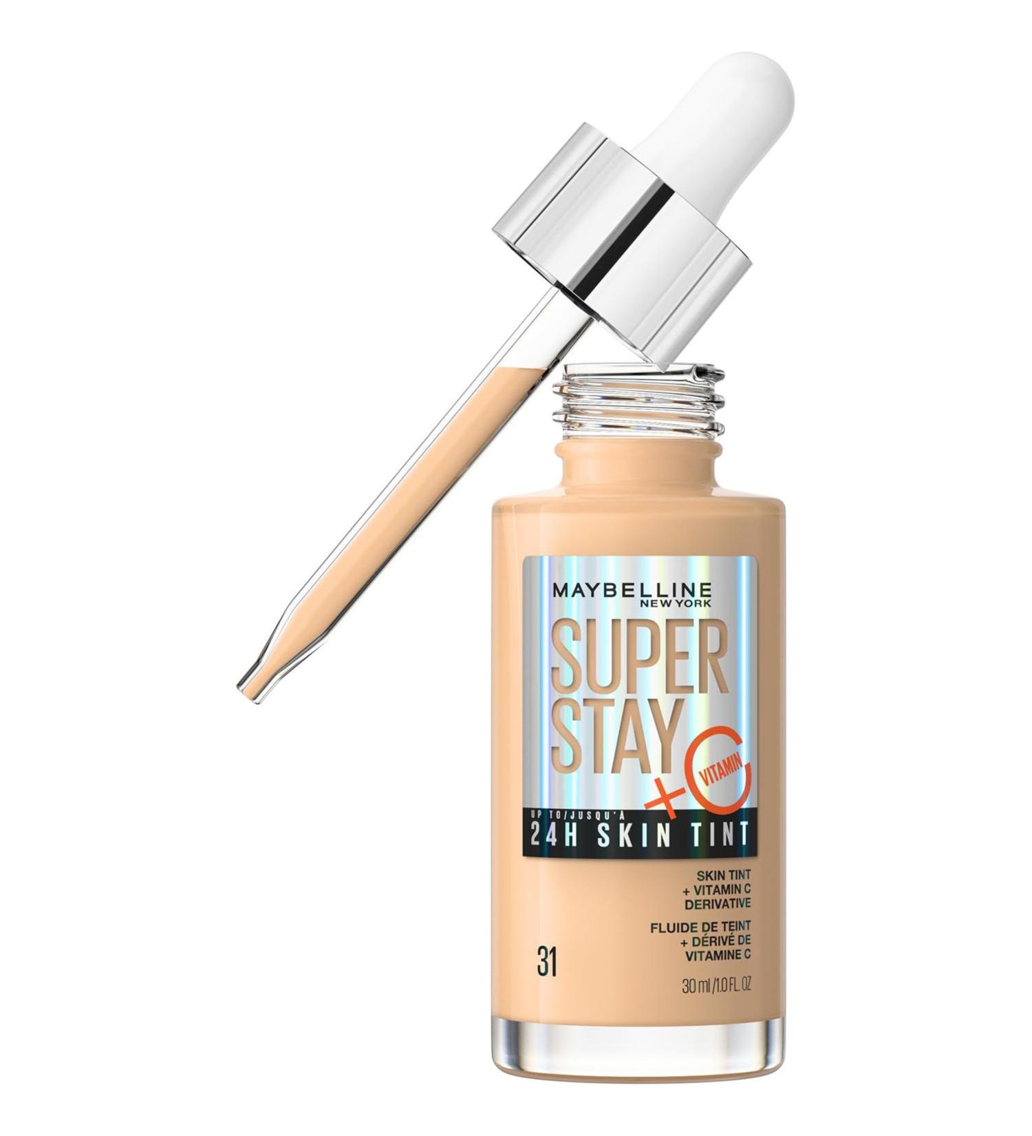 Maybelline Super Stay Skin Tint Foundation + Vitamin C | Long-Lasting & Vegan Formula - Shade 31 | 30 ml - Buy Online on GoSupps.com