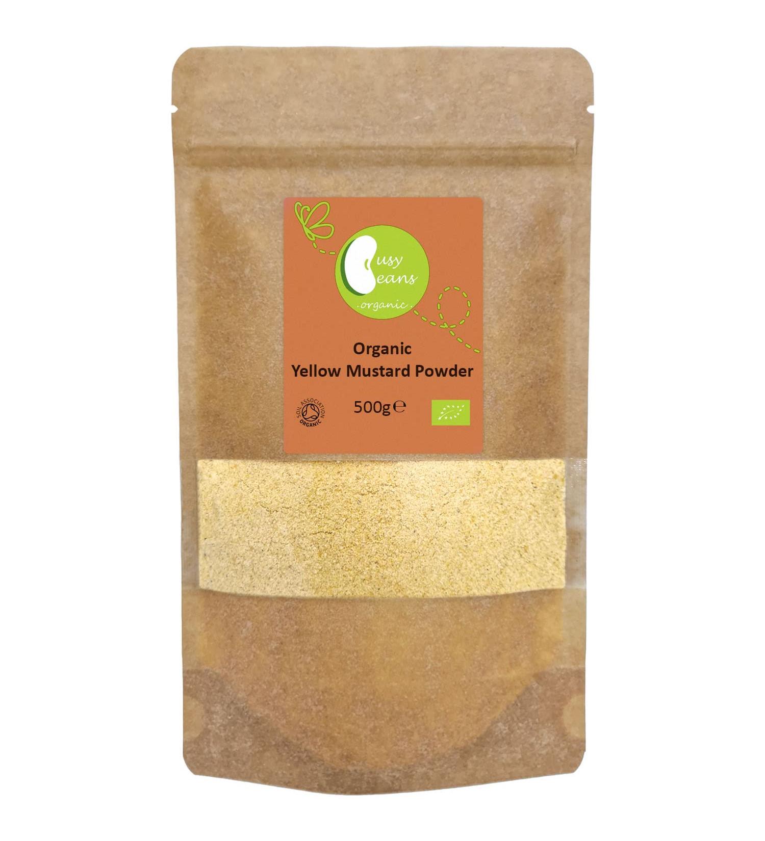 Certified Organic Yellow Mustard Powder (500g) by Busy Beans Organic - Shop Now - Buy Online on GoSupps.com