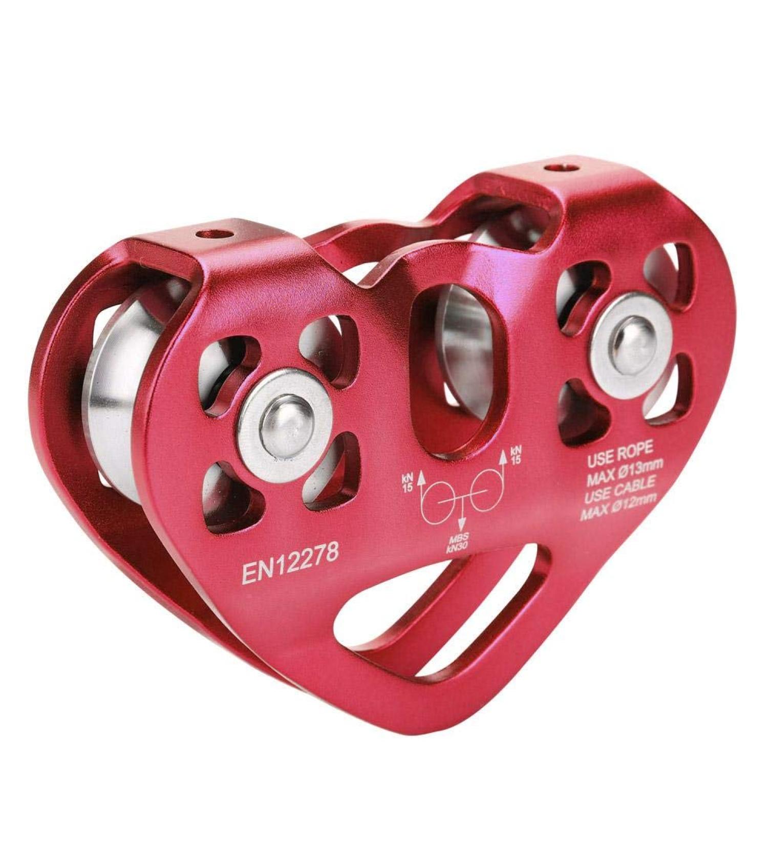 Eastbuy Climbing Pulley - 30KN Double Pulley Rope Rescue Equipment | 3 Colors Available for Outdoor Adventures - Buy Online on GoSupps.com