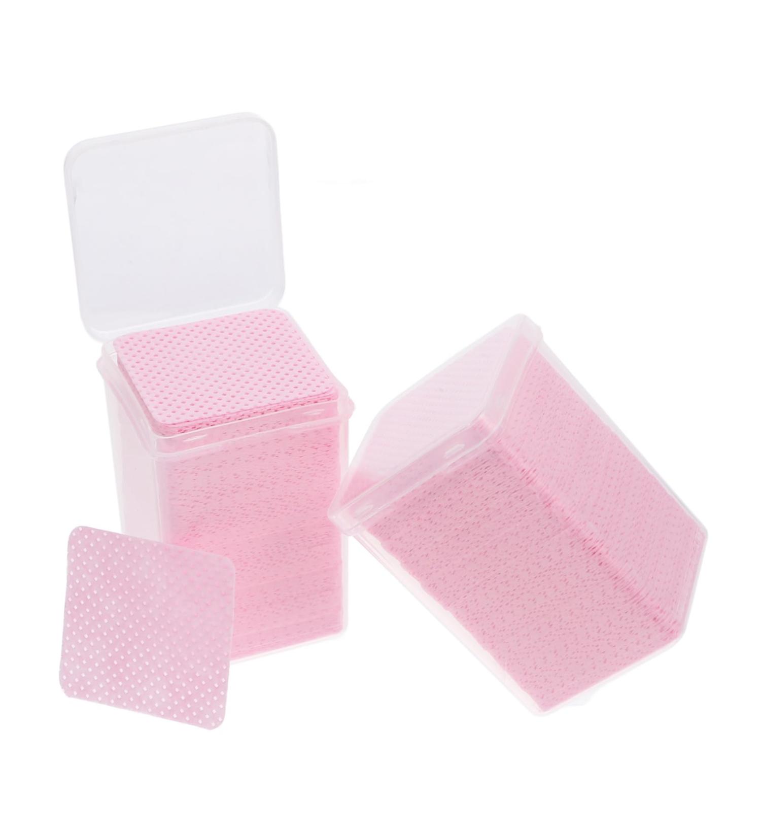 Didiseaon 2 Boxes Nail Wipes Cleaning Wipes Gel Nail Polish Travel Wipes Nail Polish Remover Wipes Makeup Wipes Remover Nail Pads Makeup Wipes Travel Size Dip Powder Nail Remover Cotton 4.80X4.80X0.10CM Pink - Buy Online on GoSupps.com